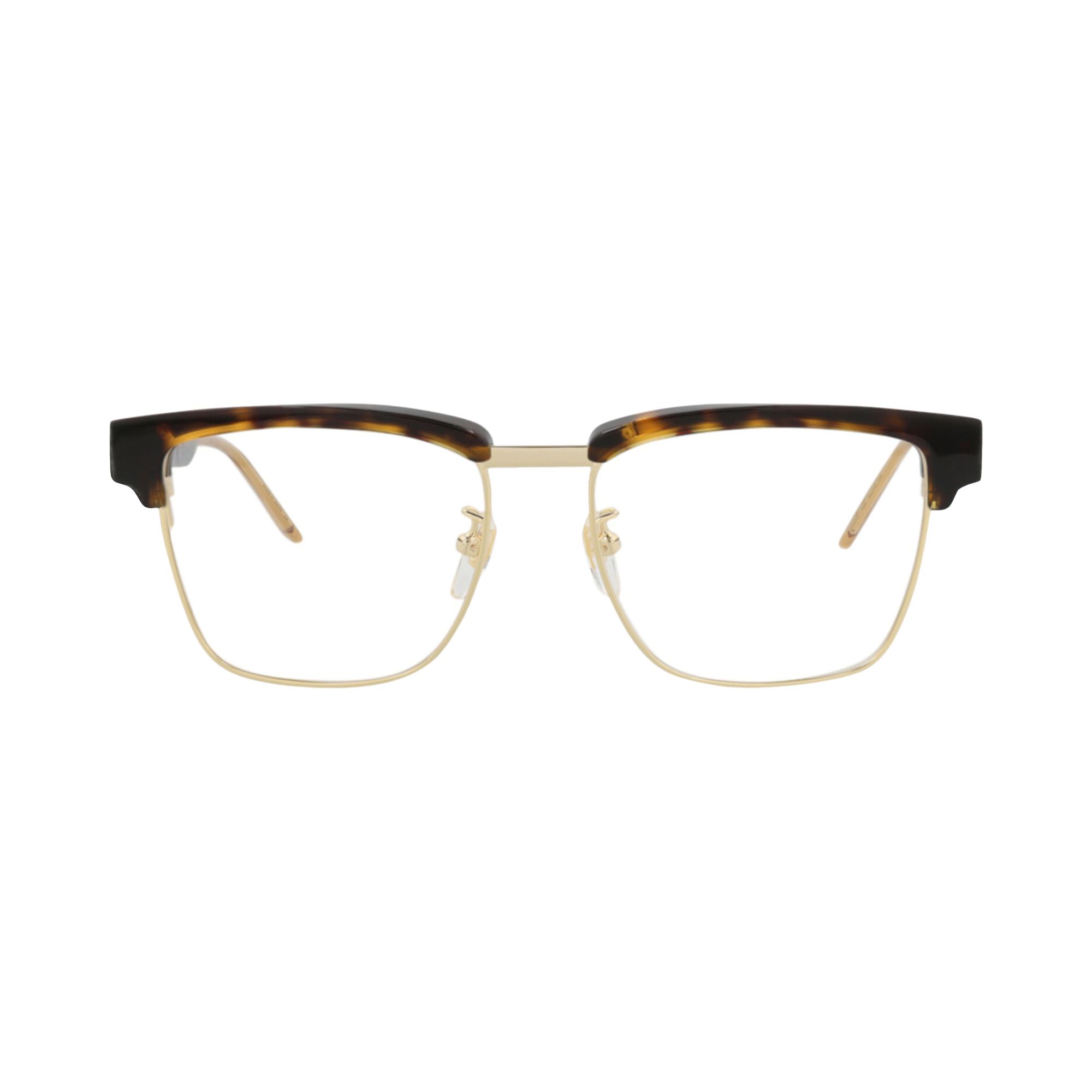 Pre-owned Gucci Square Optical Glasses 'havana/transparent' | Brown | Men's Size Onesize