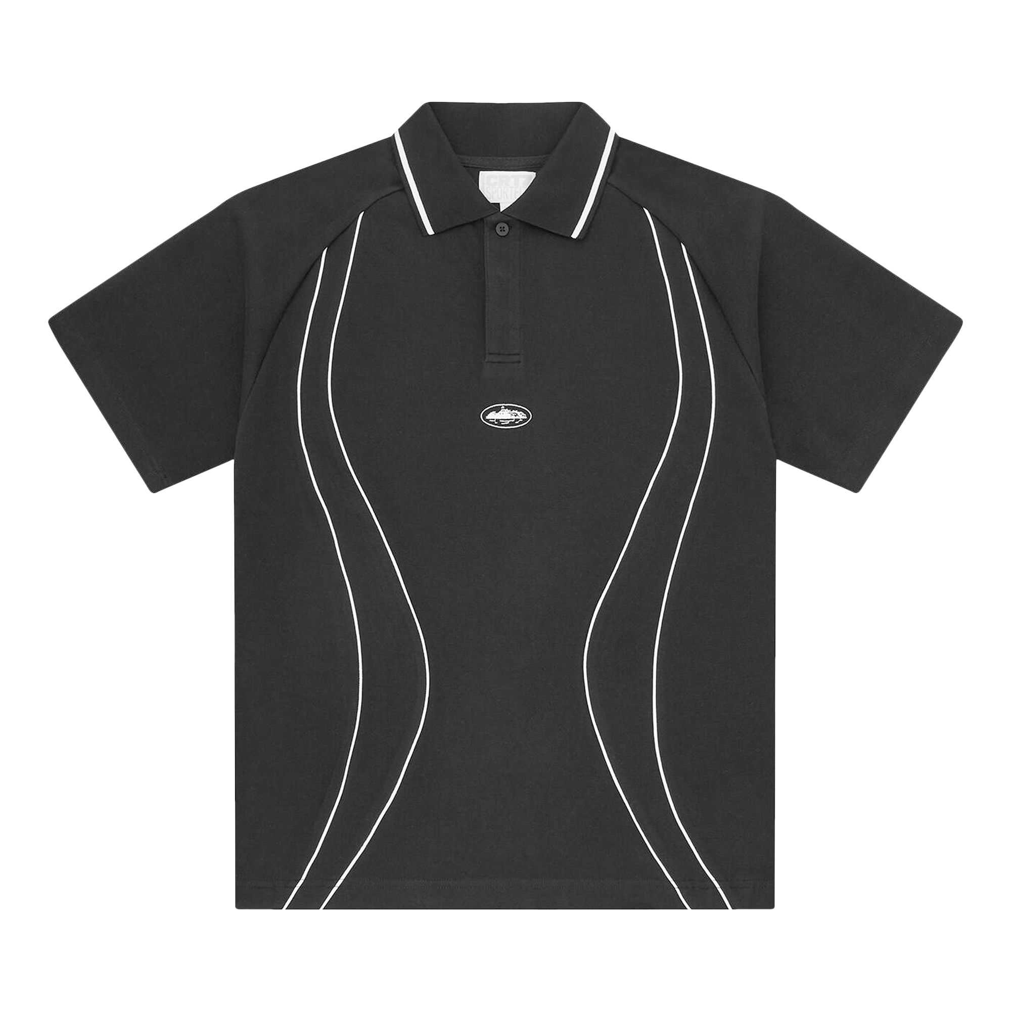 Pre-owned Corteiz Island Pique Polo Shirt 'black' | Men's Size M