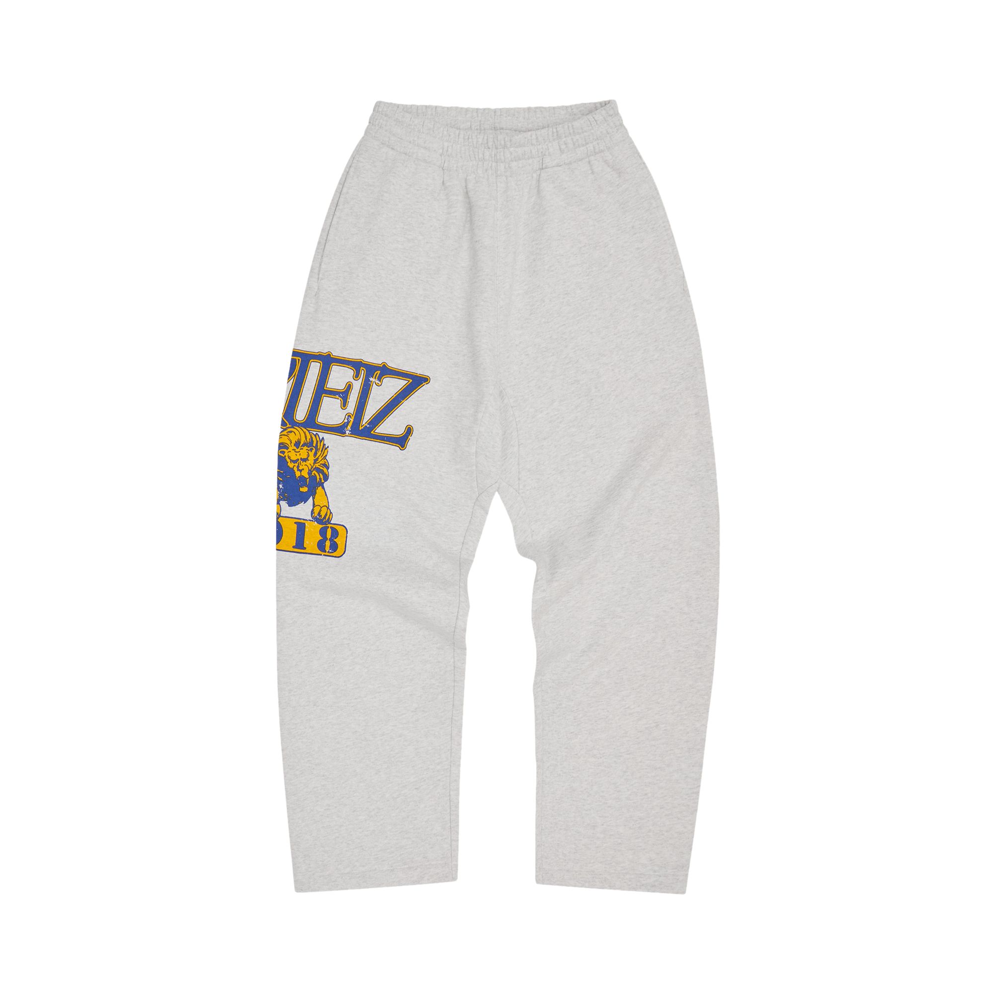 Pre-owned Corteiz Lion Open Hem Sweatpant 'light Heather' | Grey | Men's Size L In Gray