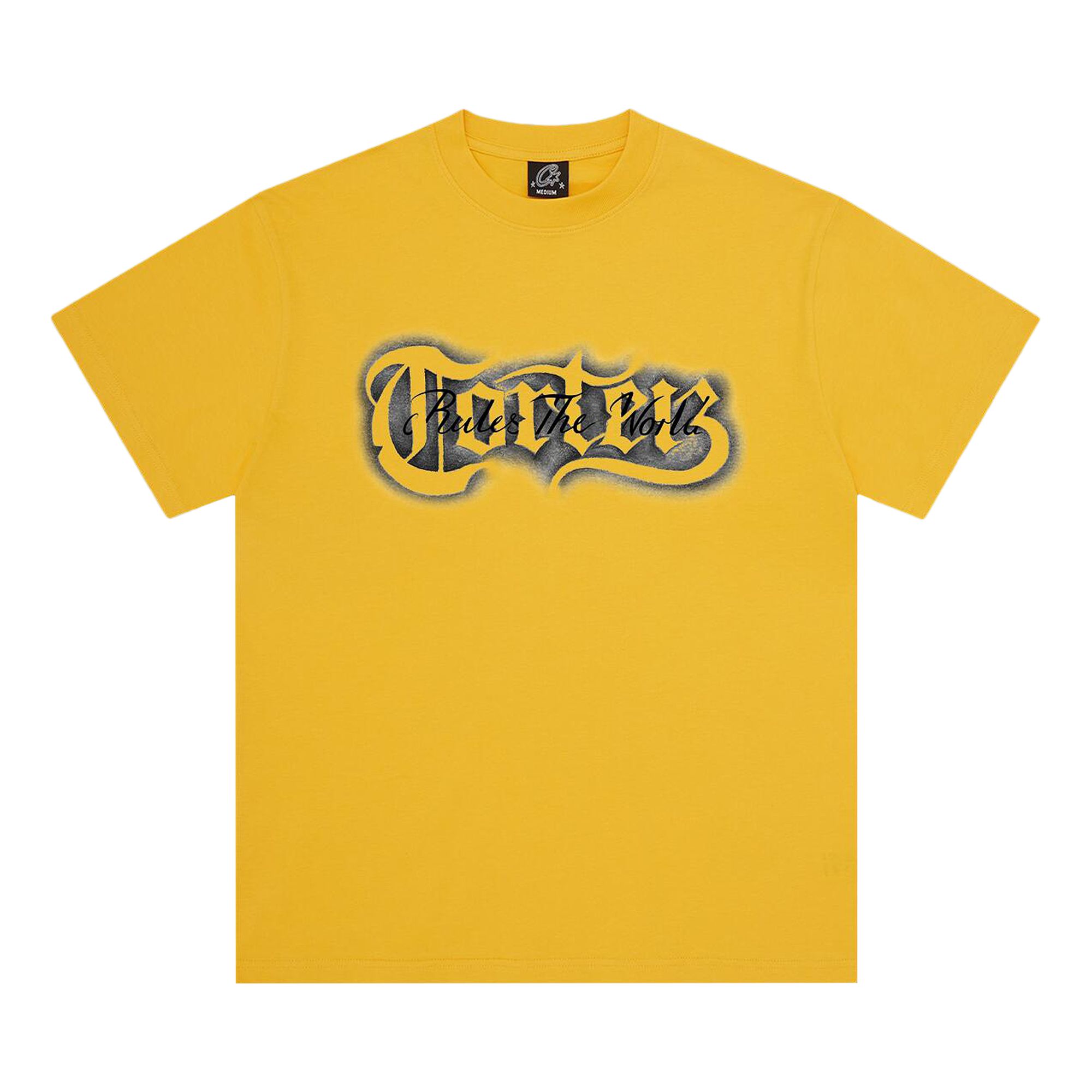Pre-owned Corteiz Rtw Tatted Tee 'yellow' | Men's Size L
