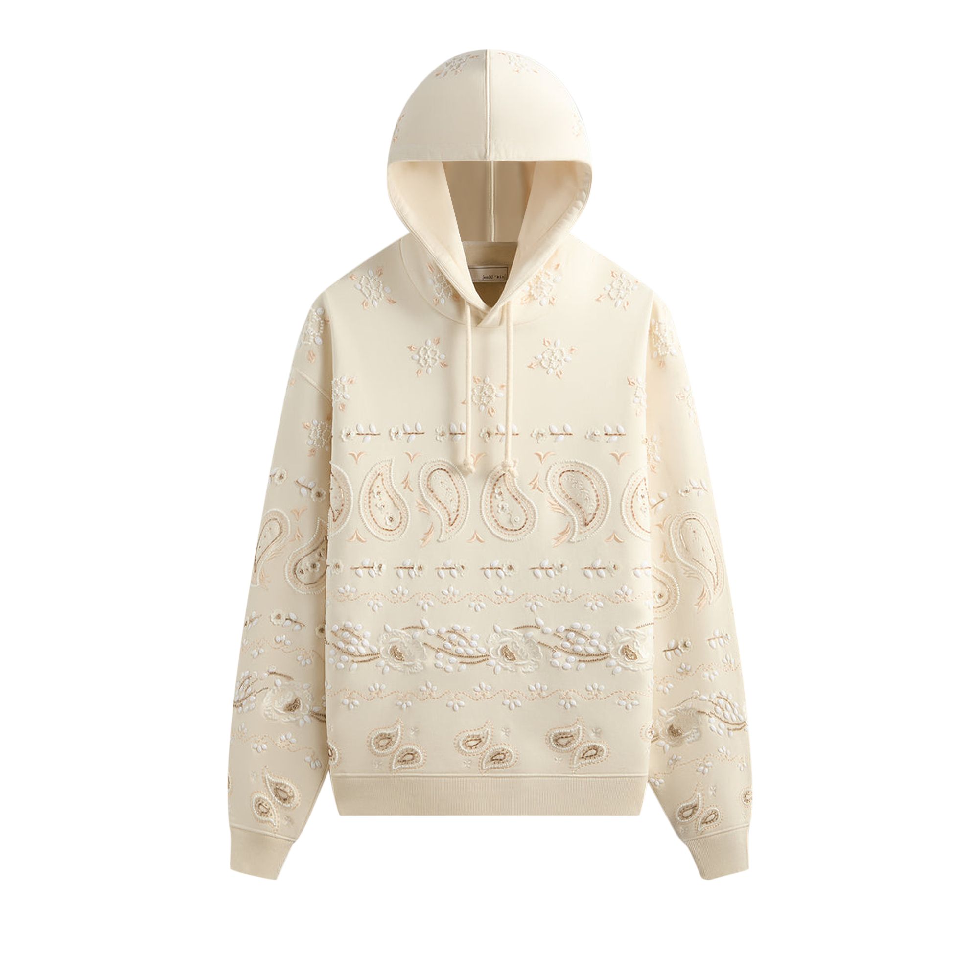 Pre-owned Kith & Kin Paisley Floral Williams Iii Hoodie 'sandrift' | Tan | Men's Size L In Brown