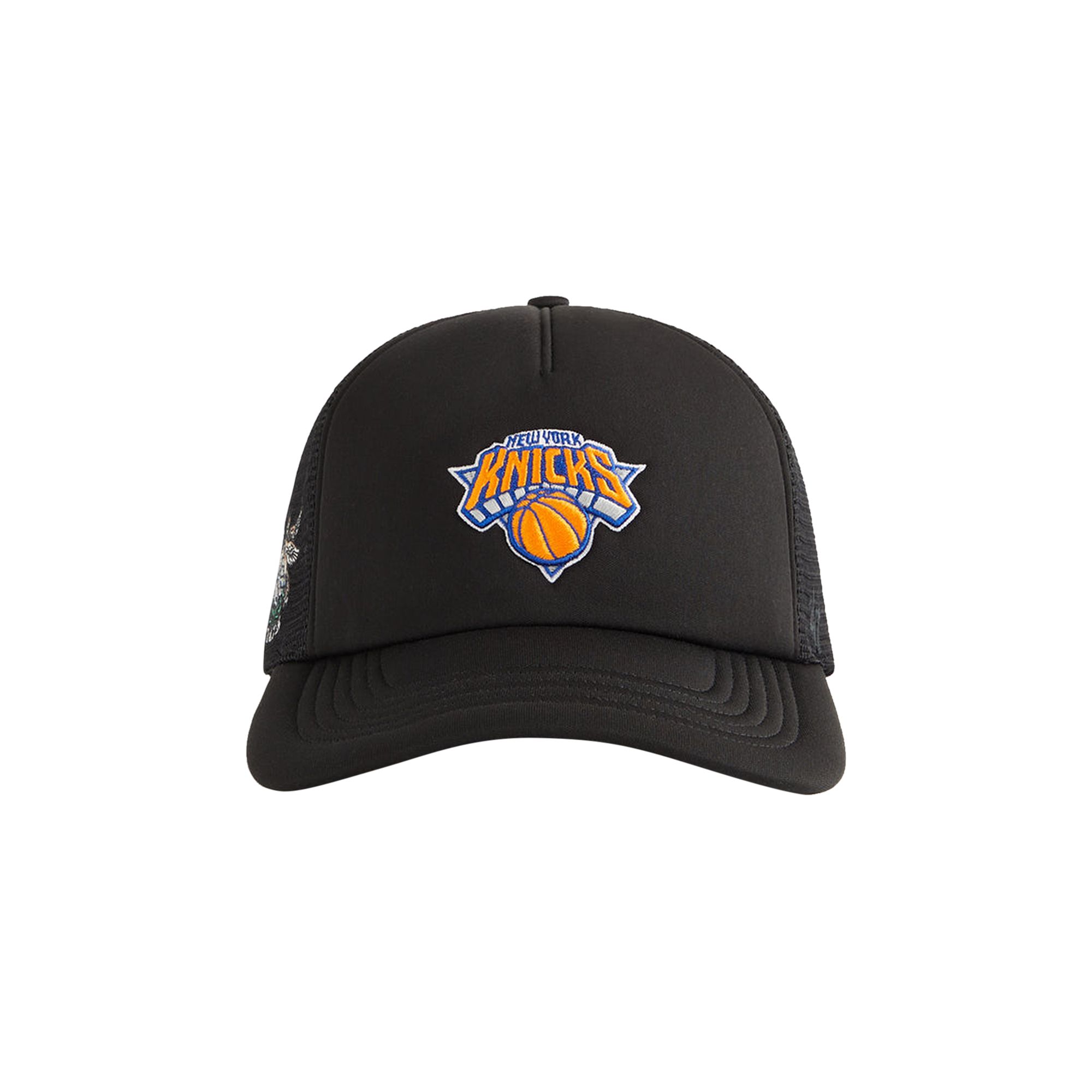Pre-owned Kith X '47 For The New York Knicks Satin Franchise Ls Trucker Hat 'black' | Men's Size L