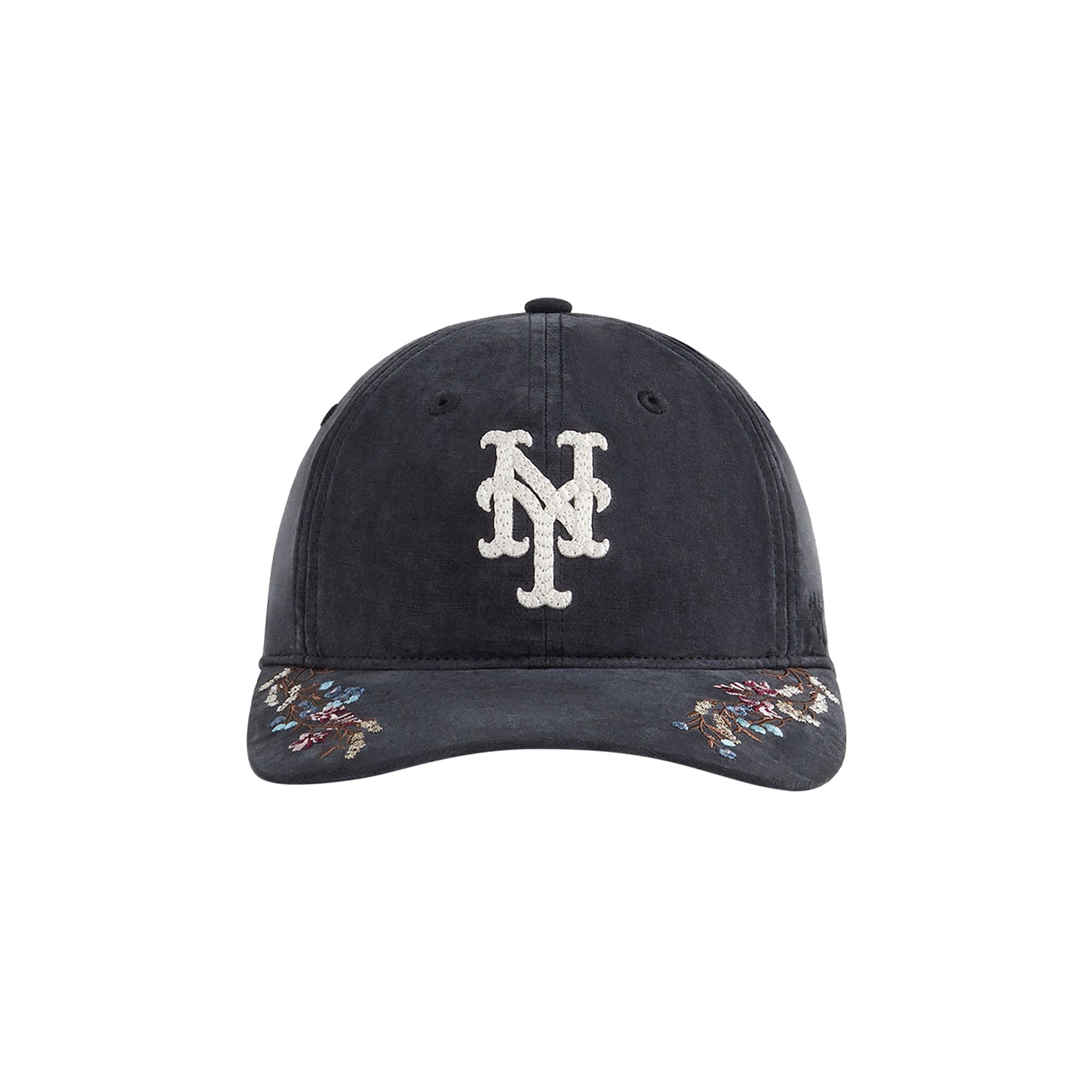 Pre-owned Kith X '47 For The New York Mets Cupro Linen Franchise Ls Cap 'black' | Men's Size S