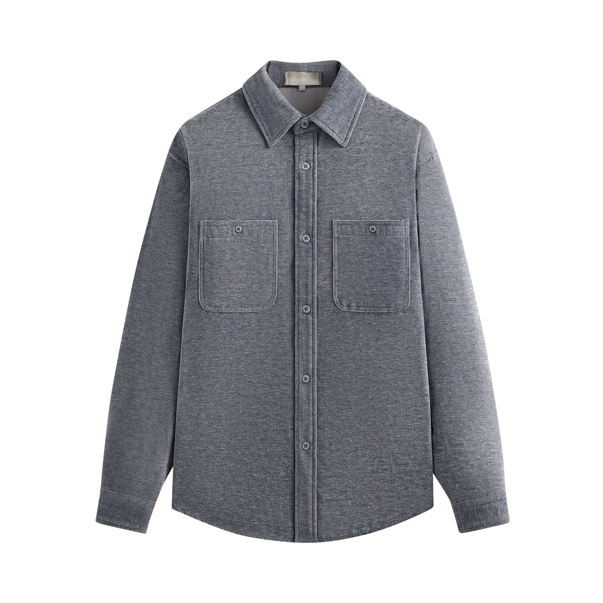 Pre-owned Kith Chenille Apollo Shirt 'kindred' | Grey | Men's Size S In Gray