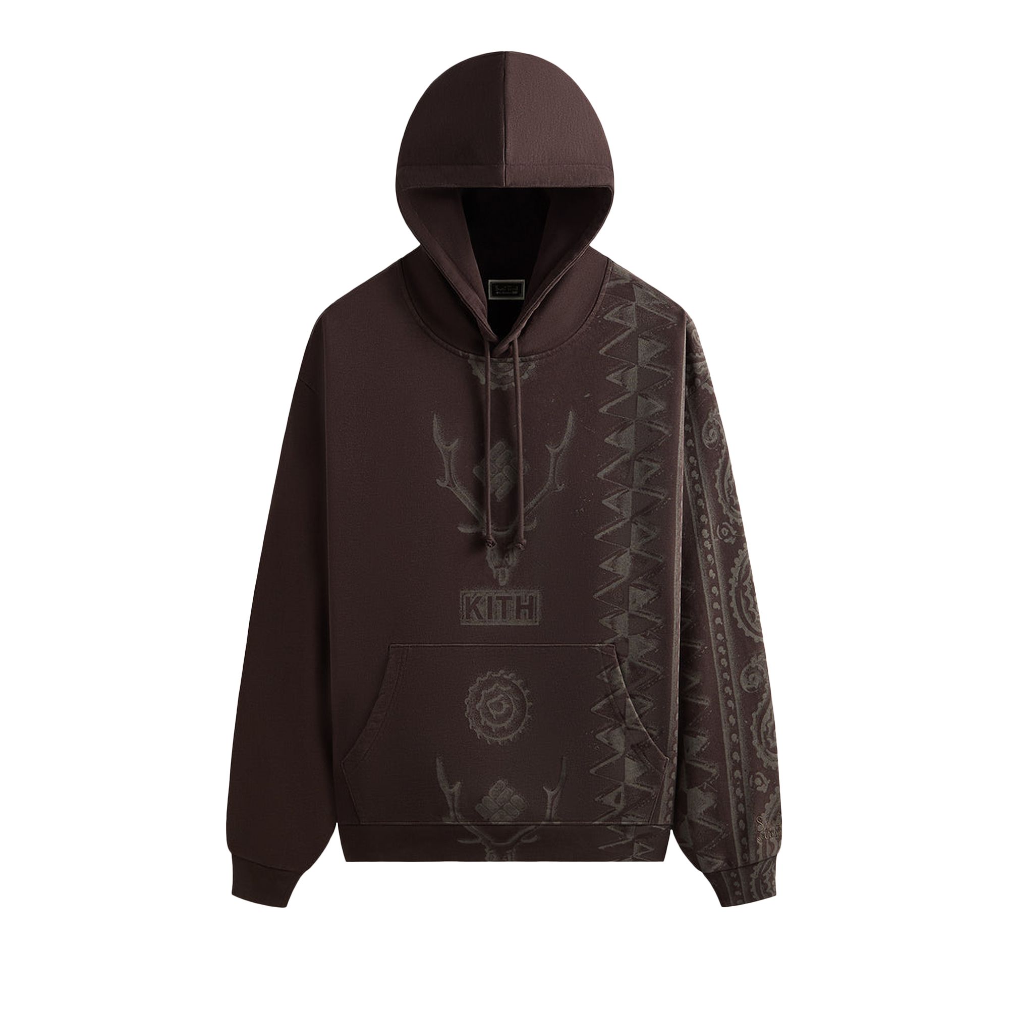 Pre-owned Kith X South2 West8 For Columbia Paisley Nelson Hoodie 'kindling' | Brown | Men's Size S