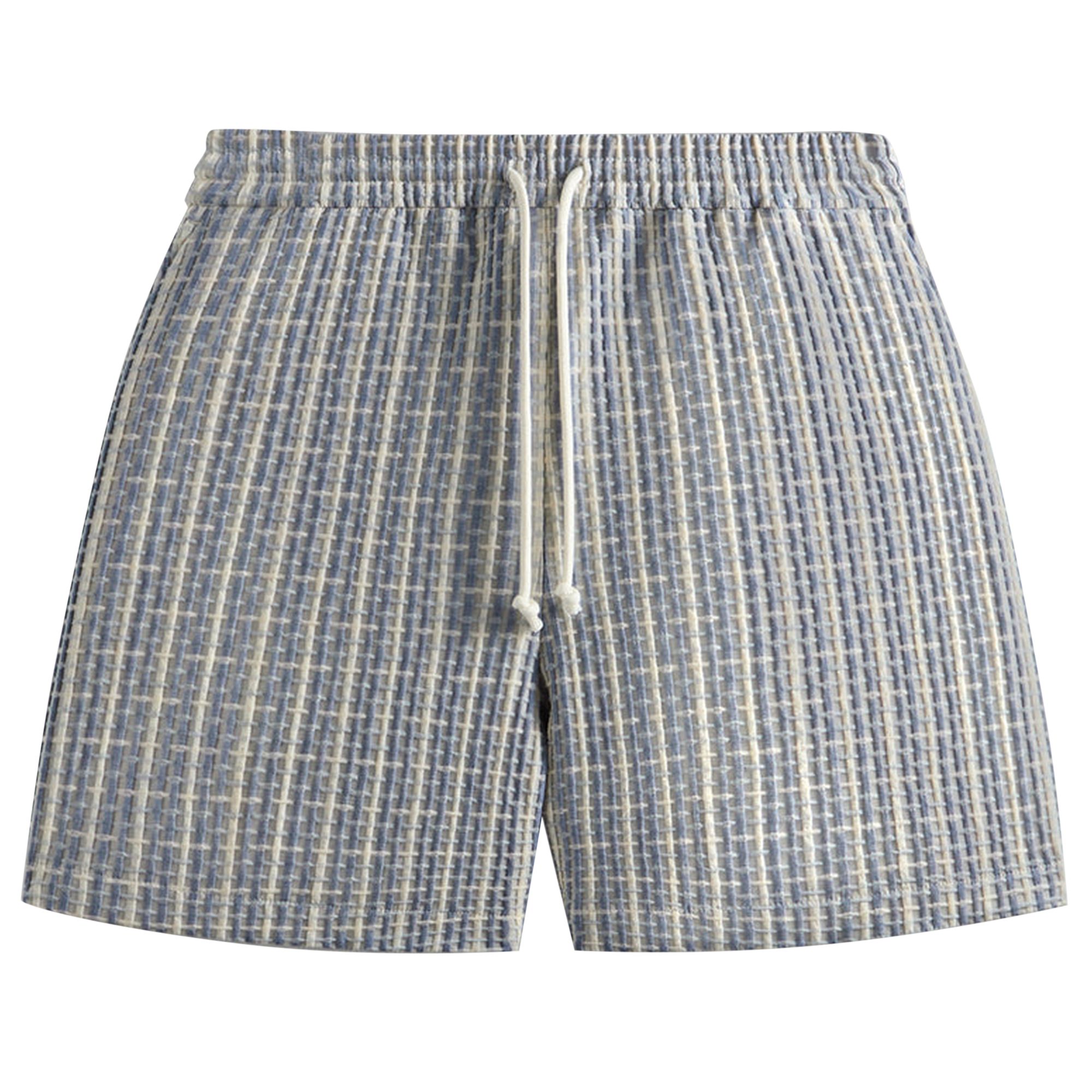 Pre-owned Kith Bubble Check Active Short 'light Indigo' | Blue | Men's Size Xxl