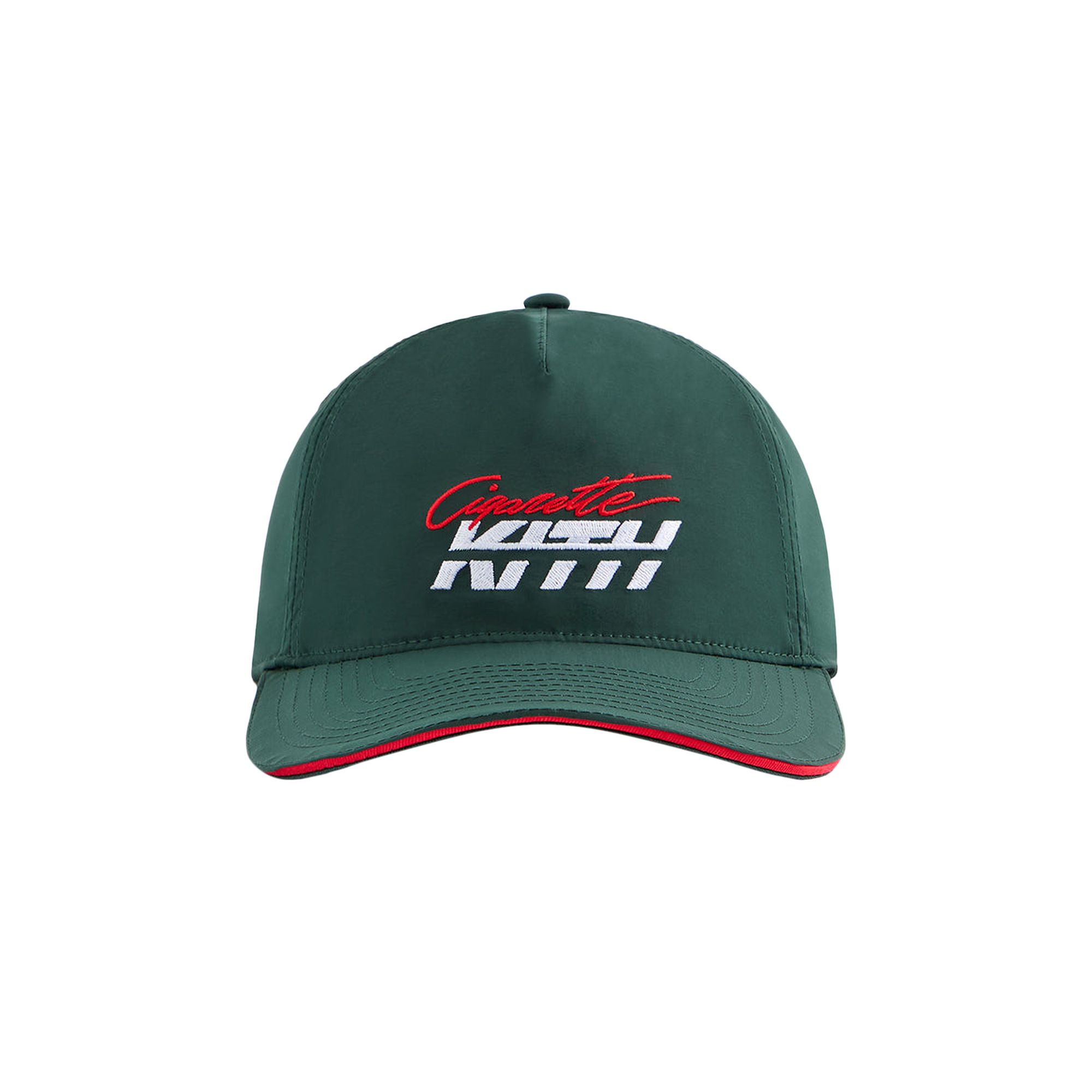 Pre-owned Kith For Cigarette Wrinkle Nylon Bay Speed Low Pinch Crown Snapback 'stadium' | Green | Men's Size O
