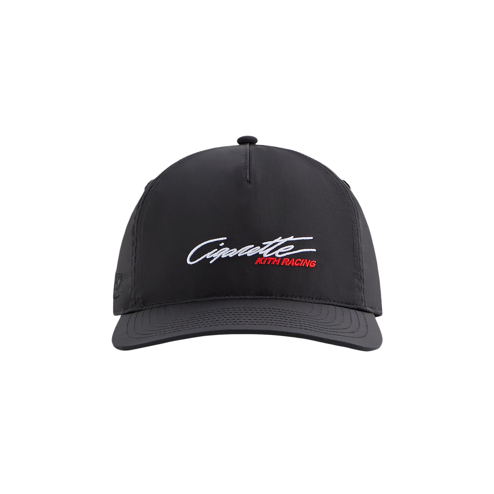 Pre-owned Kith For Cigarette Wrinkle Nylon Bay Low Pinch Crown Snapback 'black' | Men's Size Onesize
