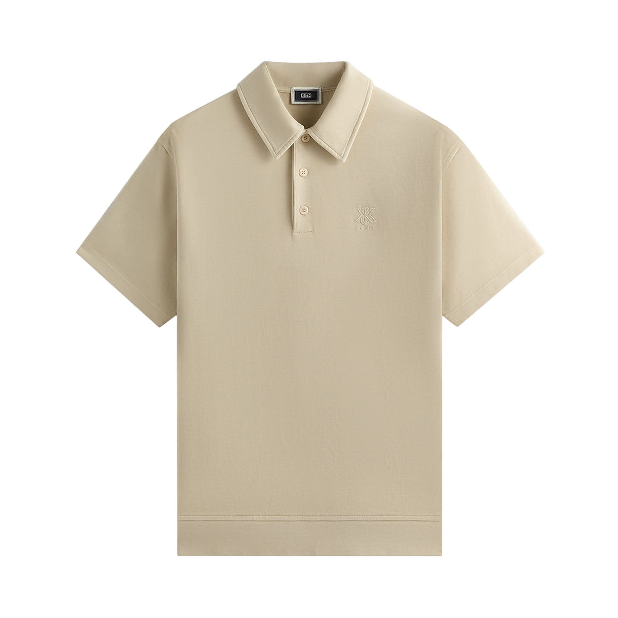 Pre-owned Kith Crystal Wash Interlock Graham Polo 'durum' | Tan | Men's Size Xs In Brown