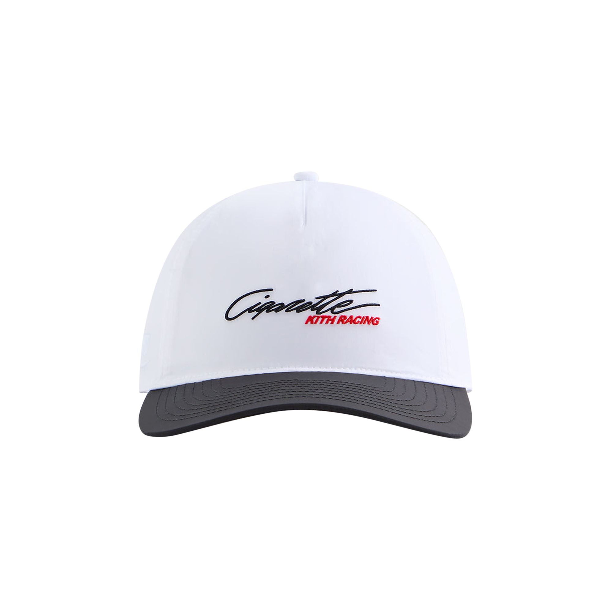 Pre-owned Kith For Cigarette Wrinkle Nylon Bay Low Pinch Crown Snapback 'white' | Men's Size Onesize