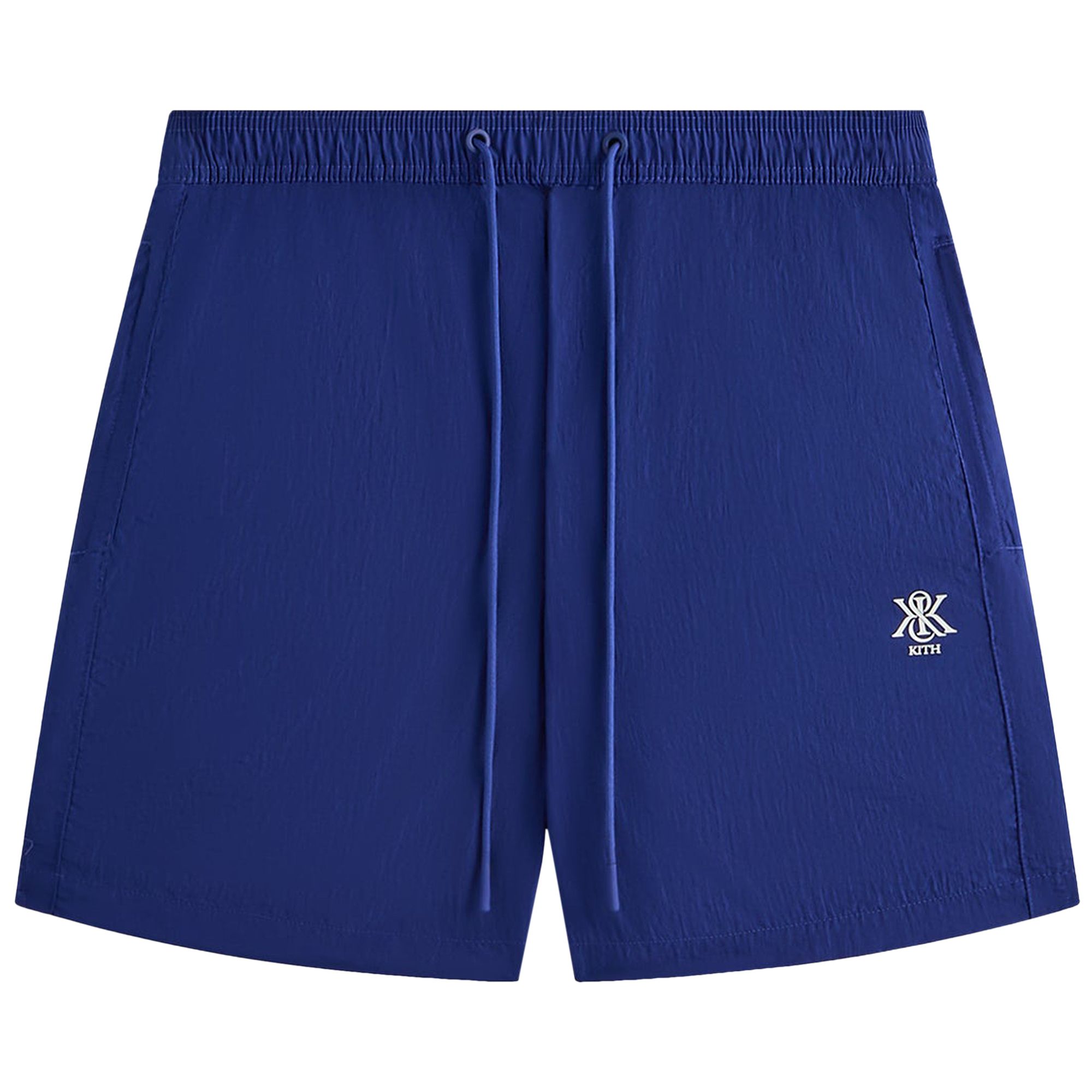 Pre-owned Kith Garment Washed Nylon Active Swim Short 'current' | Blue | Men's Size M