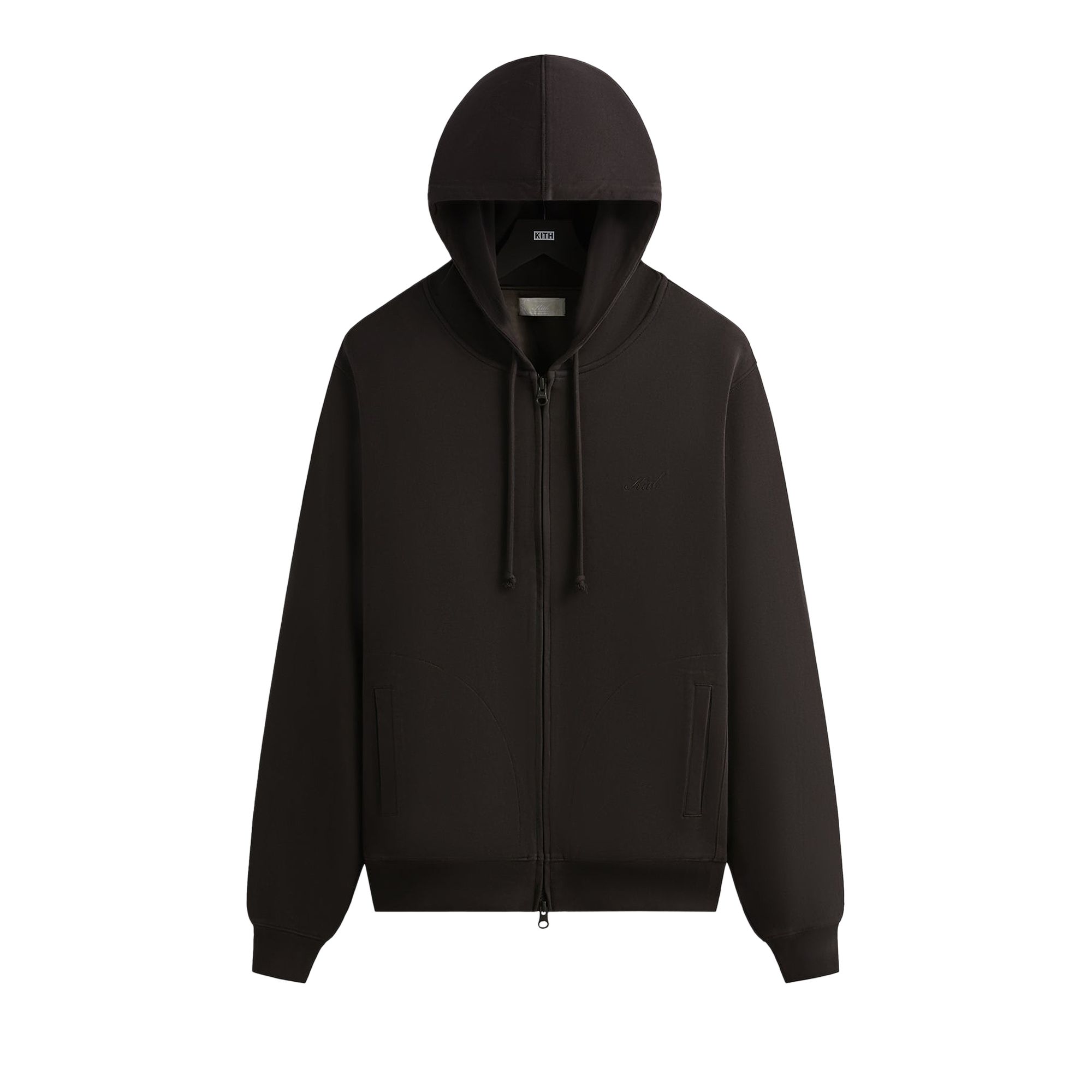 Pre-owned Kith Interlock Williams V Full Zip Hoodie 'studio' | Black | Men's Size L