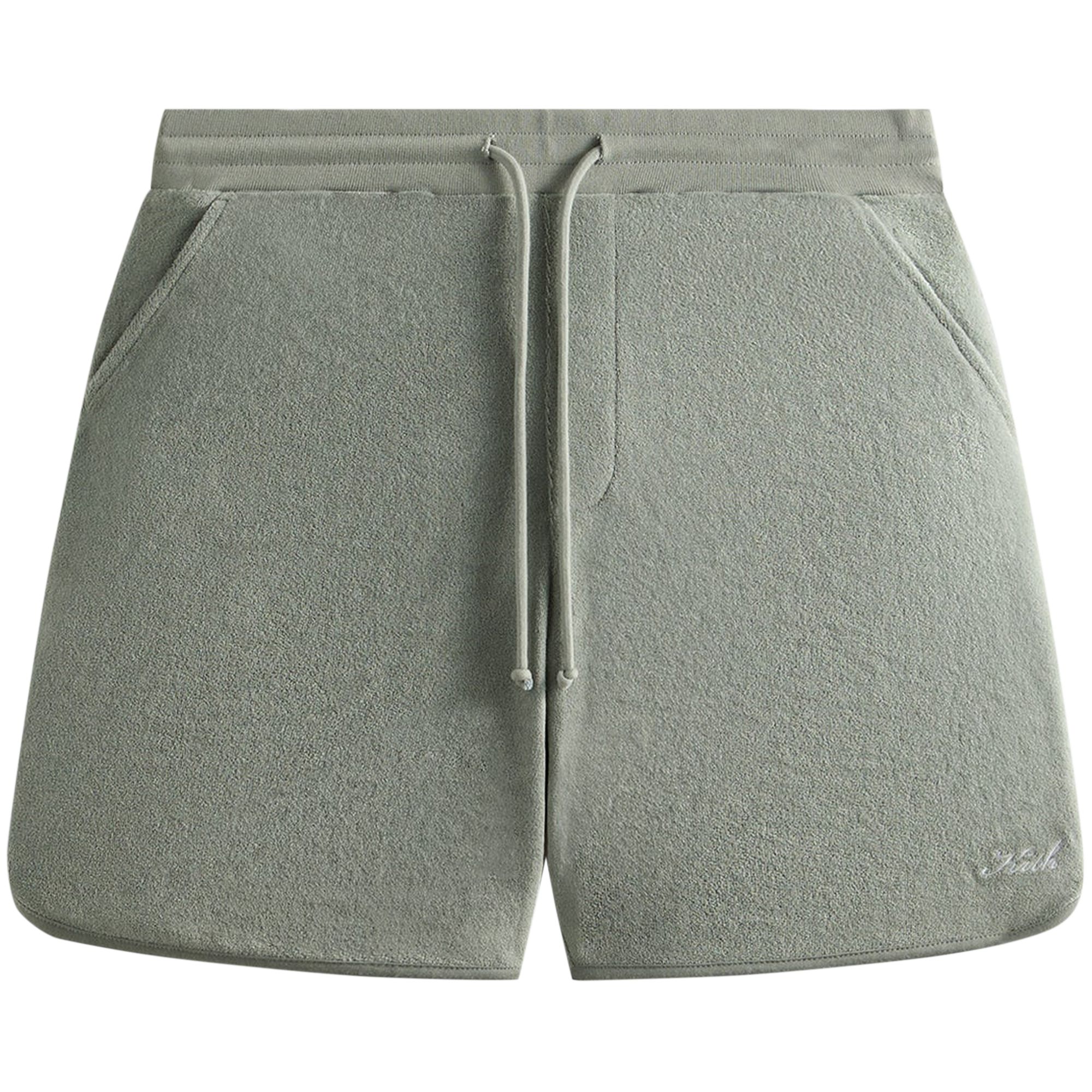 Pre-owned Kith Plush Terry Jordan Short 'cavan' | Green | Men's Size Xxl