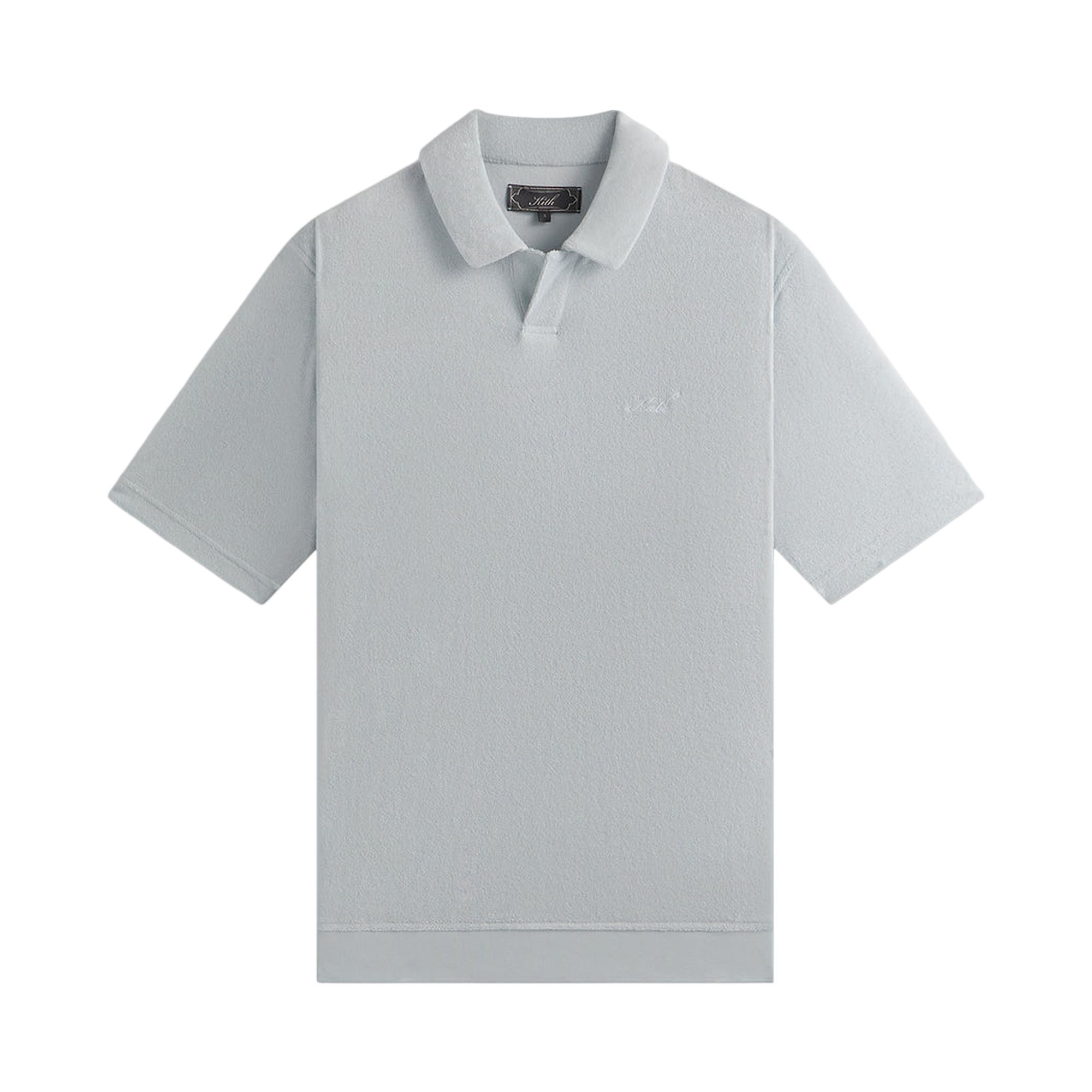 Pre-owned Kith Plush Terry Leo Polo 'light Indigo' | Blue | Men's Size M