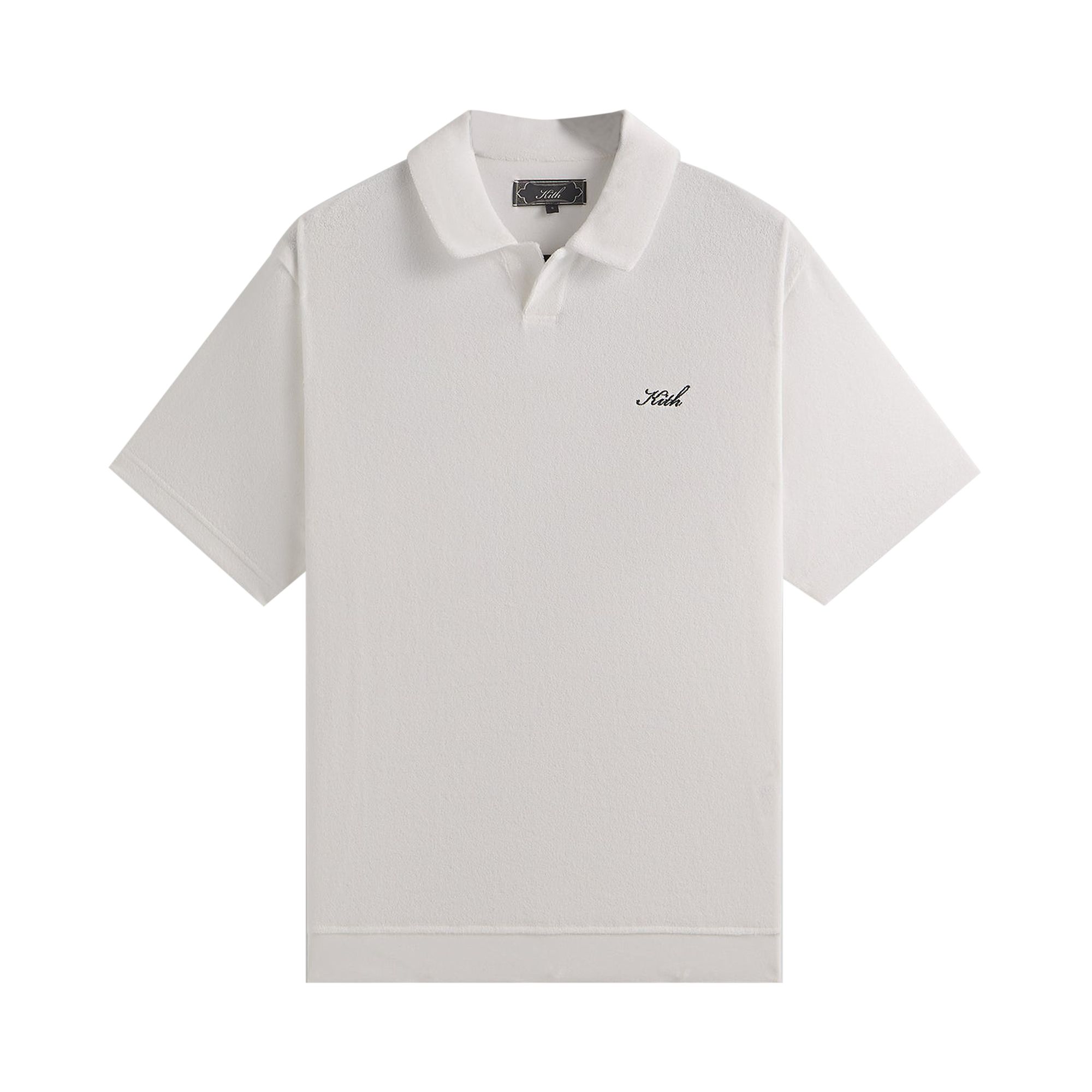 Pre-owned Kith Plush Terry Leo Polo 'white' | Men's Size M