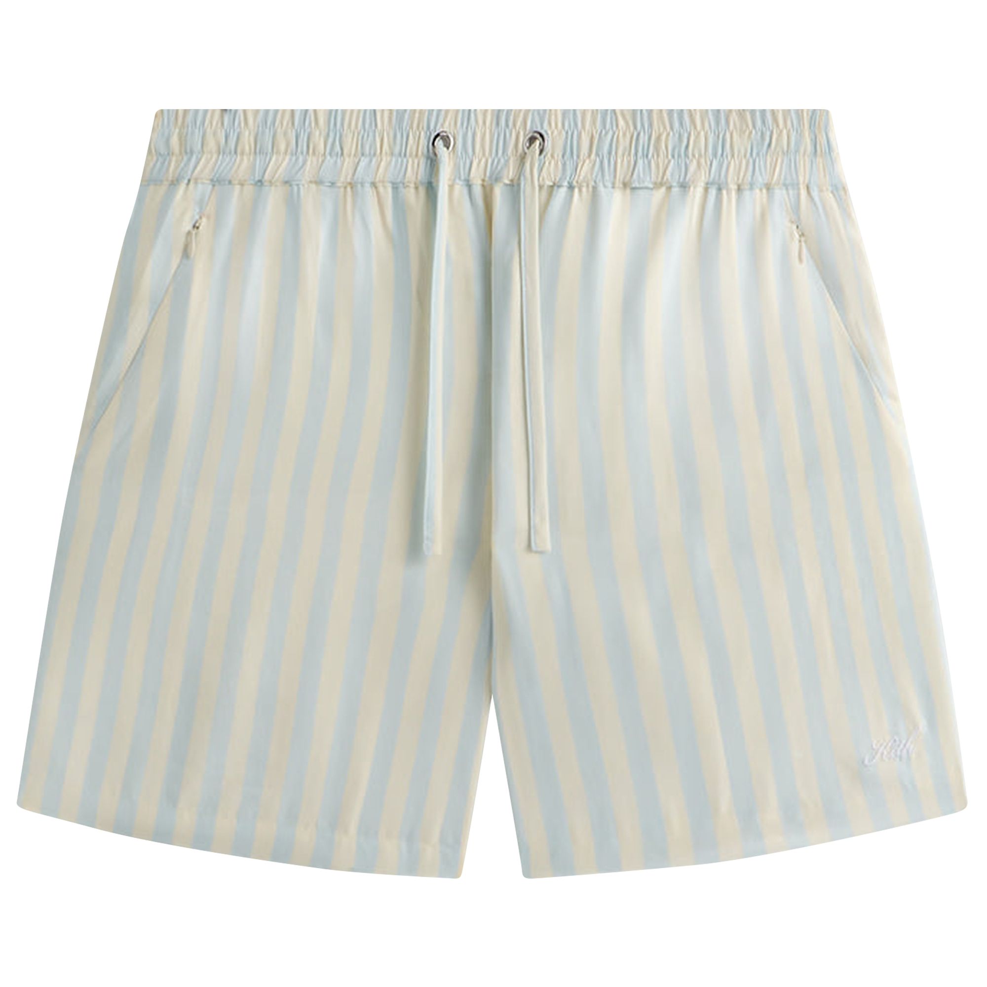 Pre-owned Kith Striped Cedar Short 'light Indigo' | Blue | Men's Size Xxl