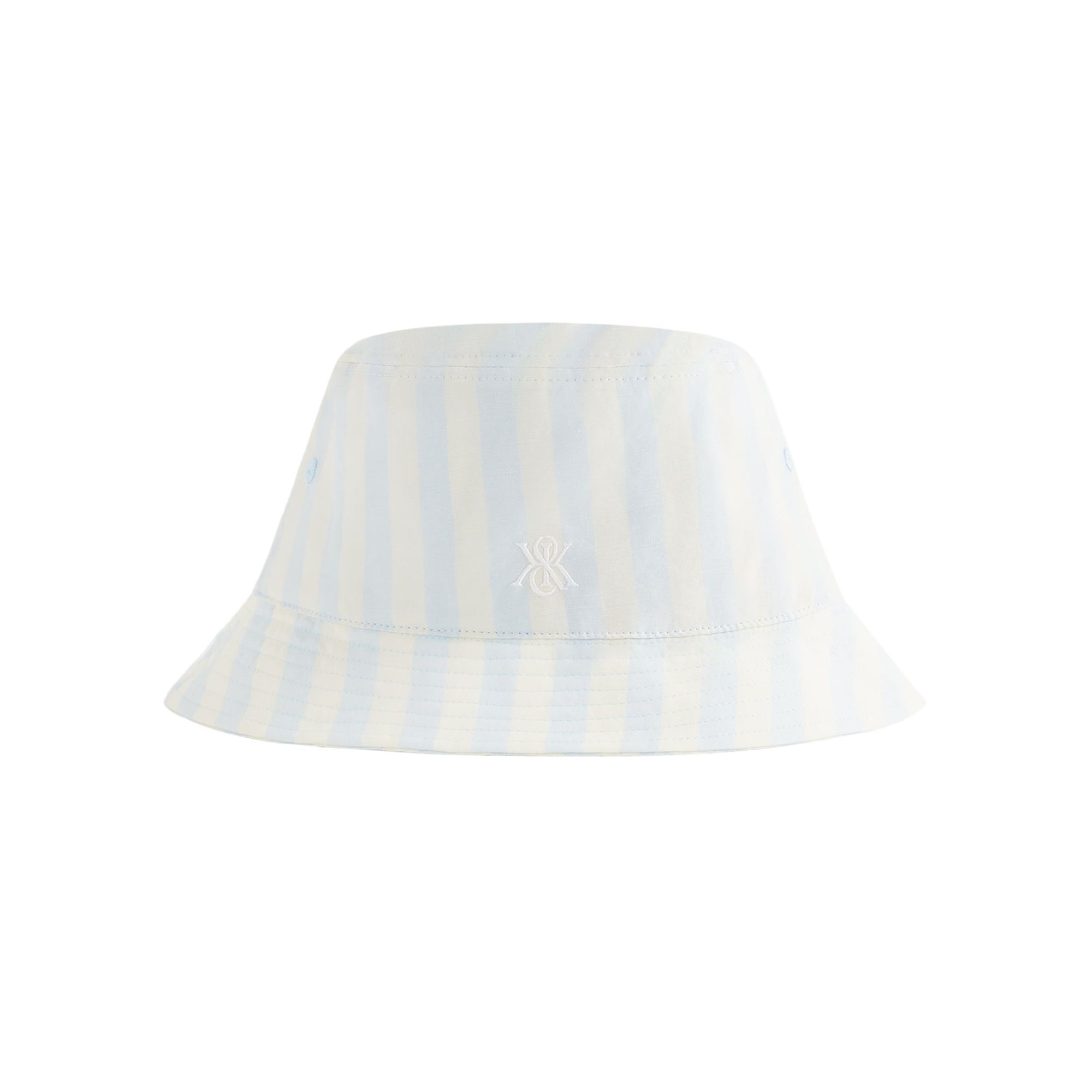 Pre-owned Kith Sandwashed Cupro Linen Dawson Bucket Hat 'light Indigo' | Blue | Men's Size Onesize
