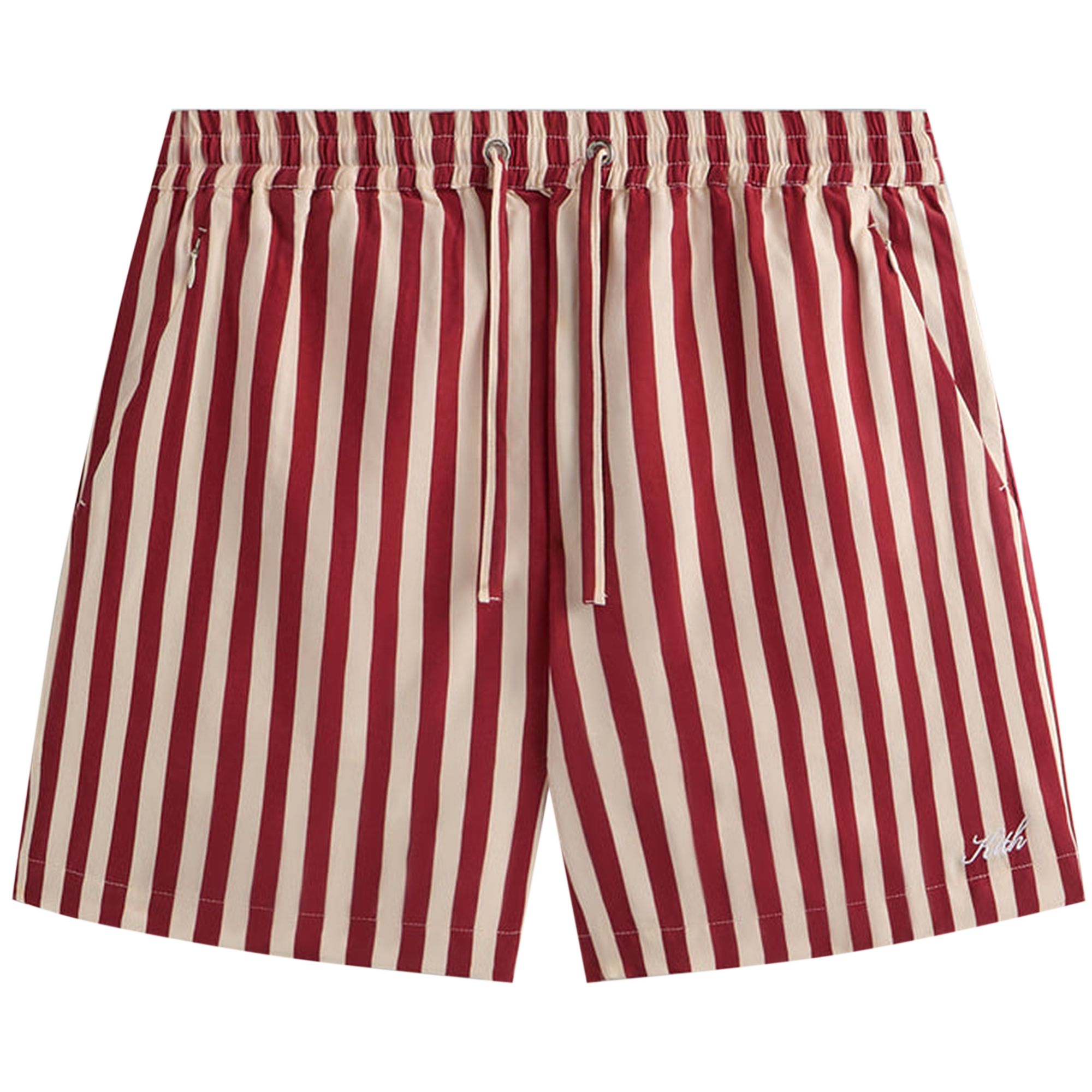 Pre-owned Kith Striped Cedar Short 'allure' | Red | Men's Size Xxl