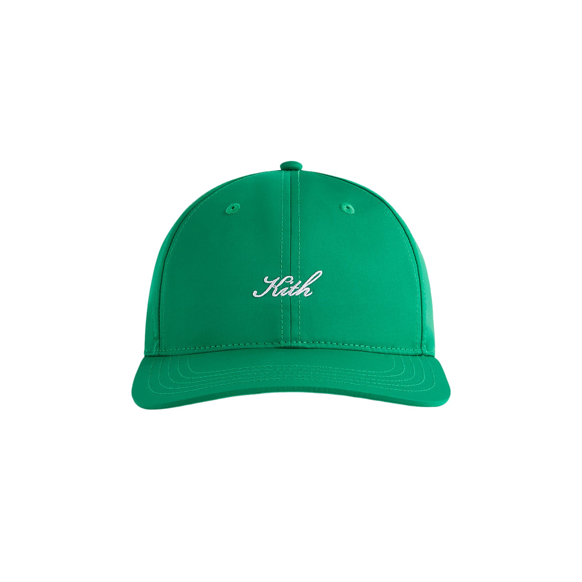 Pre-owned Kith Transitional Nylon Aaron Classic Cap 'apex' | Green | Men's Size Onesize