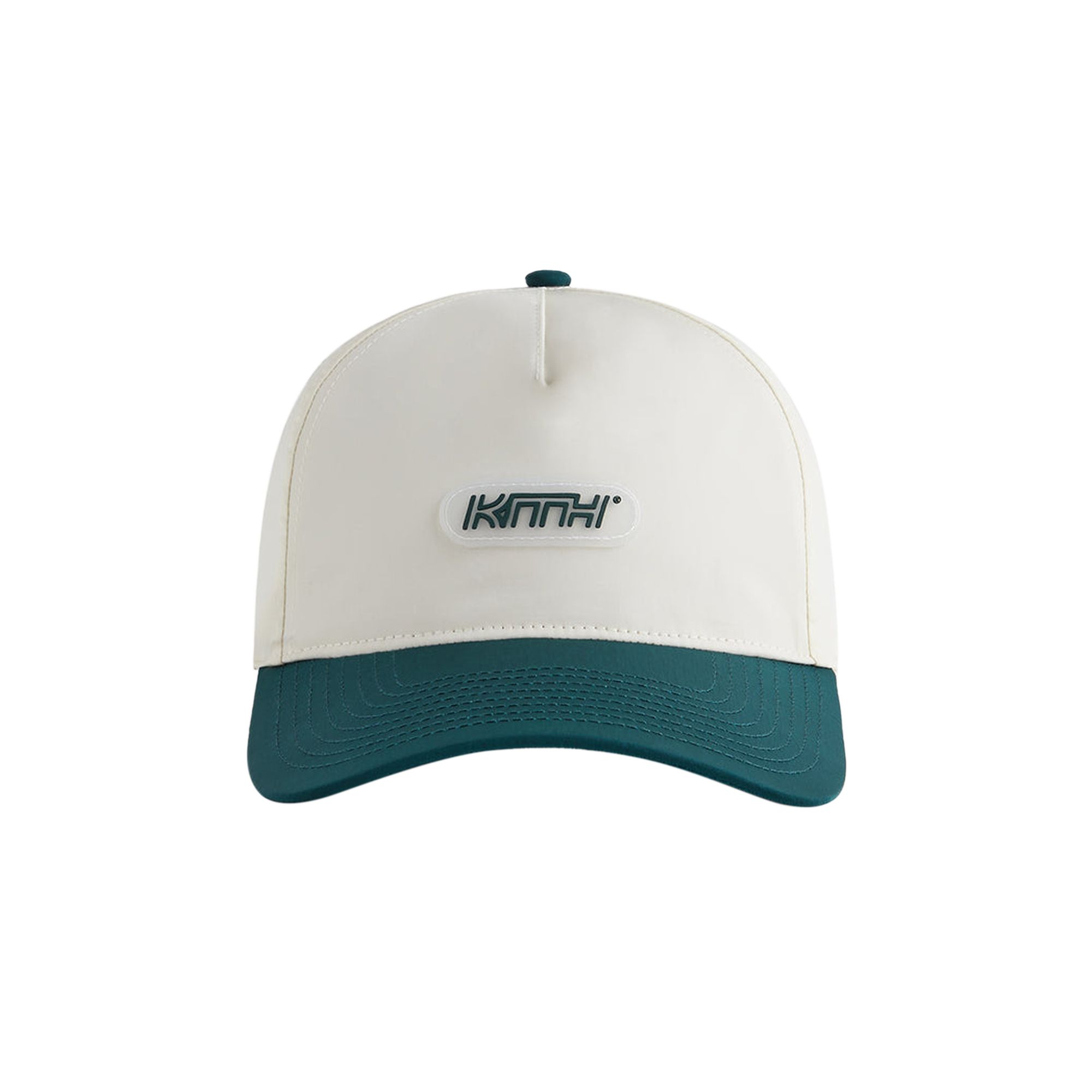 Pre-owned Kith Two-tone Wrinkle Nylon Bay Low Pinch Crown Cap 'chronicle' | Green | Men's Size Onesize