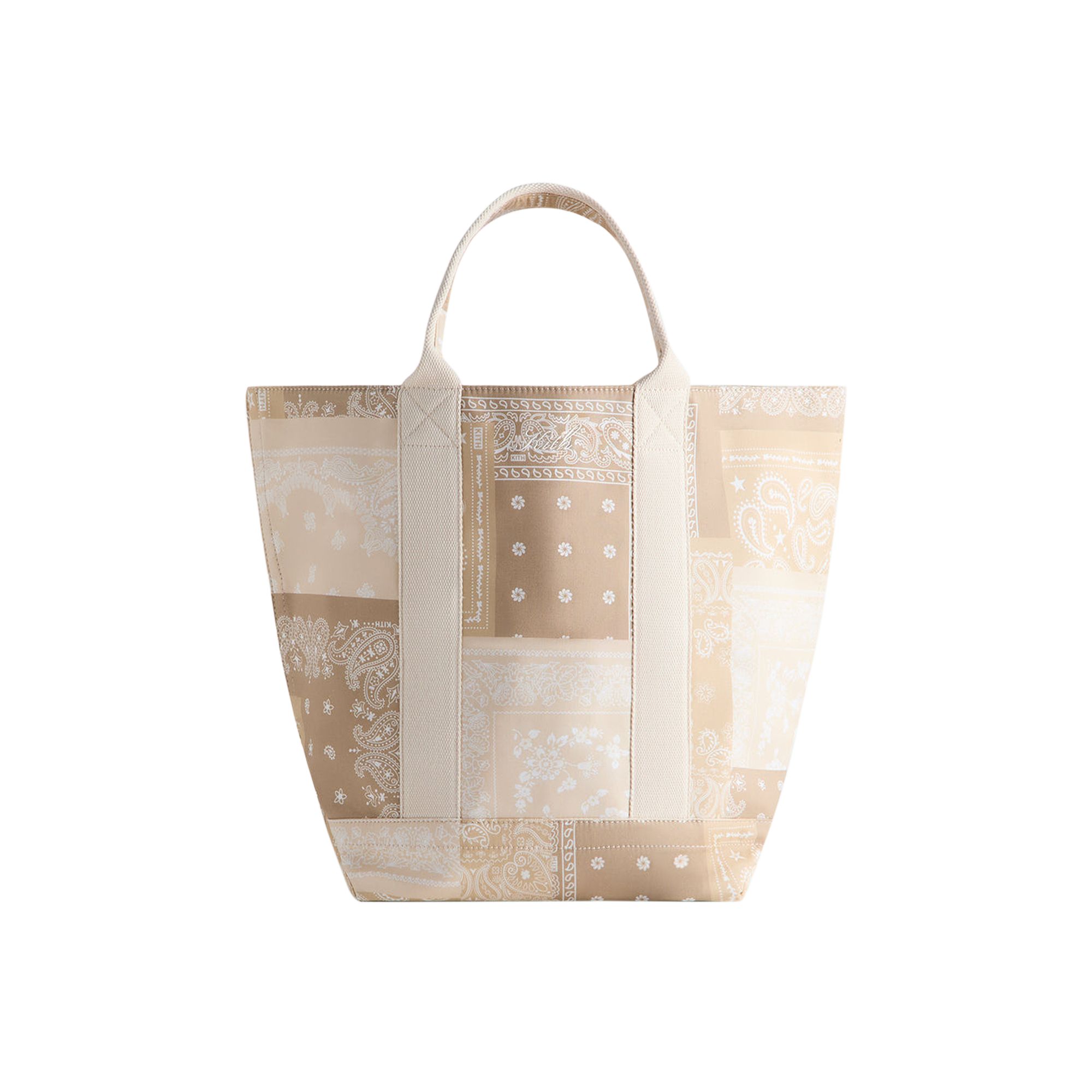 Pre-owned Kith Washed Paisley Tote 'canvas' | Tan | Men's Size Onesize In Brown