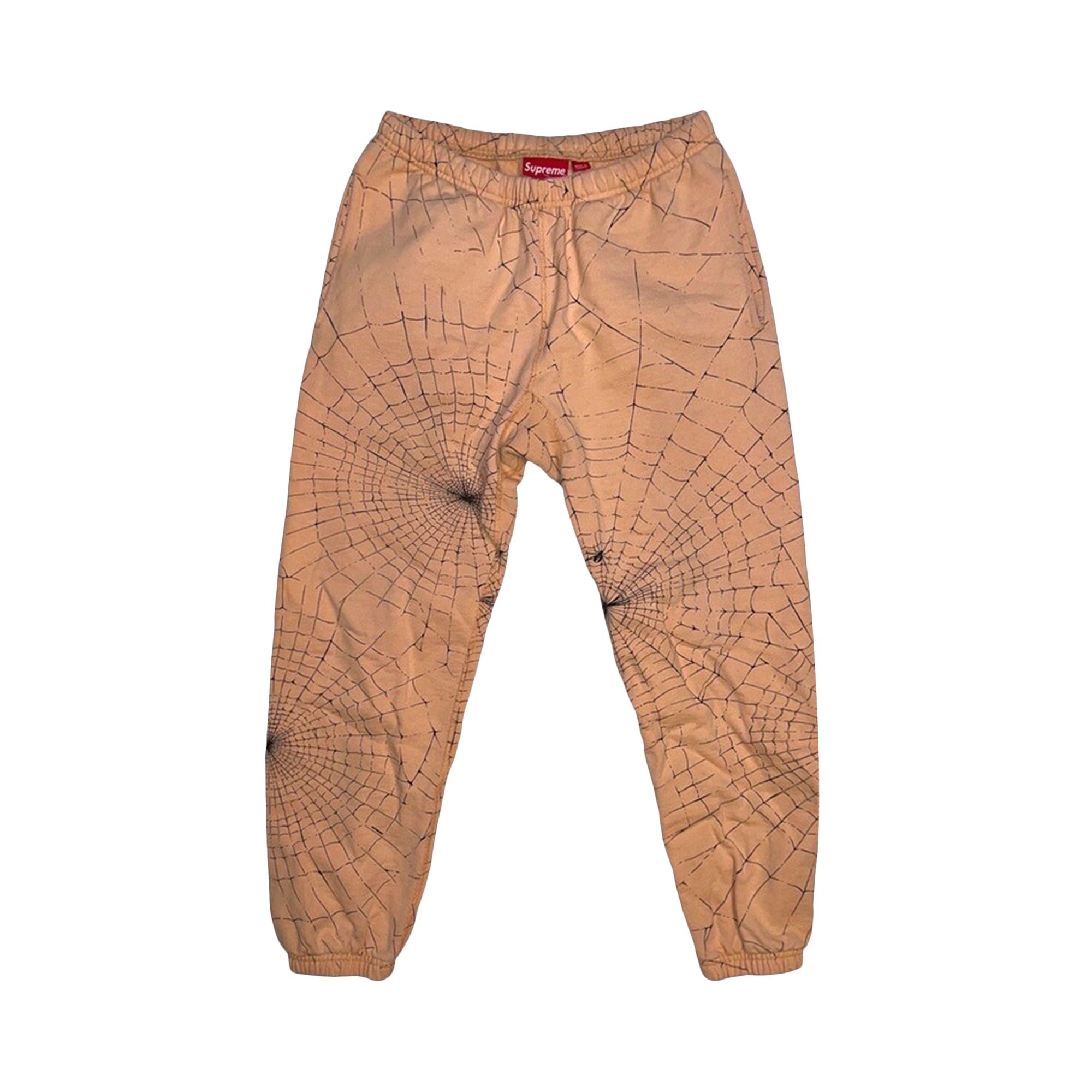 Pre-owned Supreme Spider Web Sweatpant 'peach' | Orange | Men's Size L
