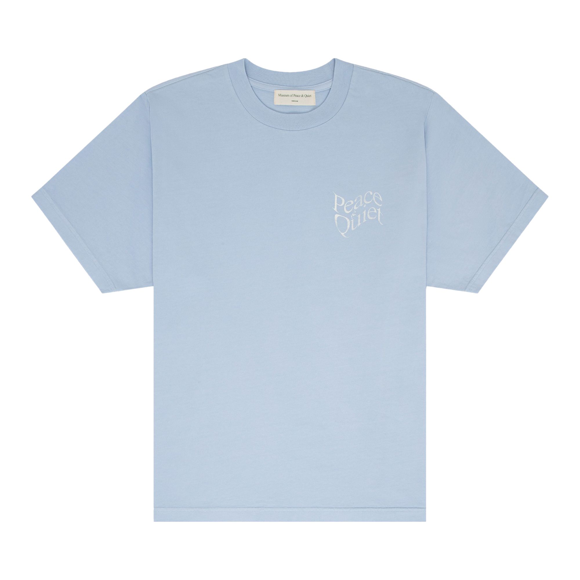 Pre-owned Museum Of Peace And Quiet Museum Of Peace & Quiet Wordmark T-shirt 'baby Blue' | Men's Size L