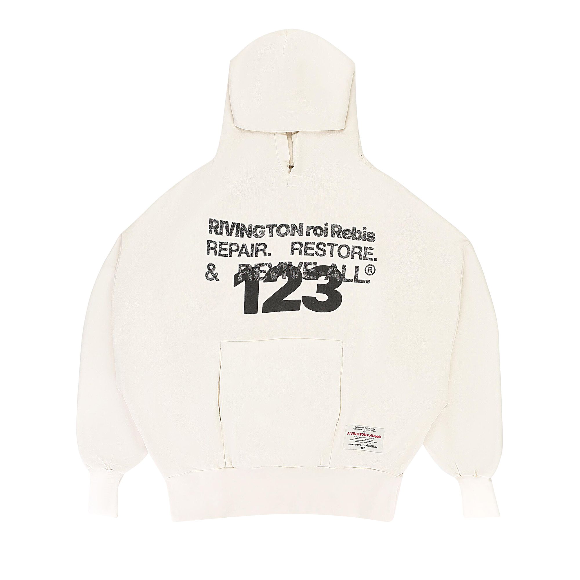 Pre-owned Rivington Roi Rebis Repair Restore Revive Hoodie 'white' | Cream | Men's Size 3