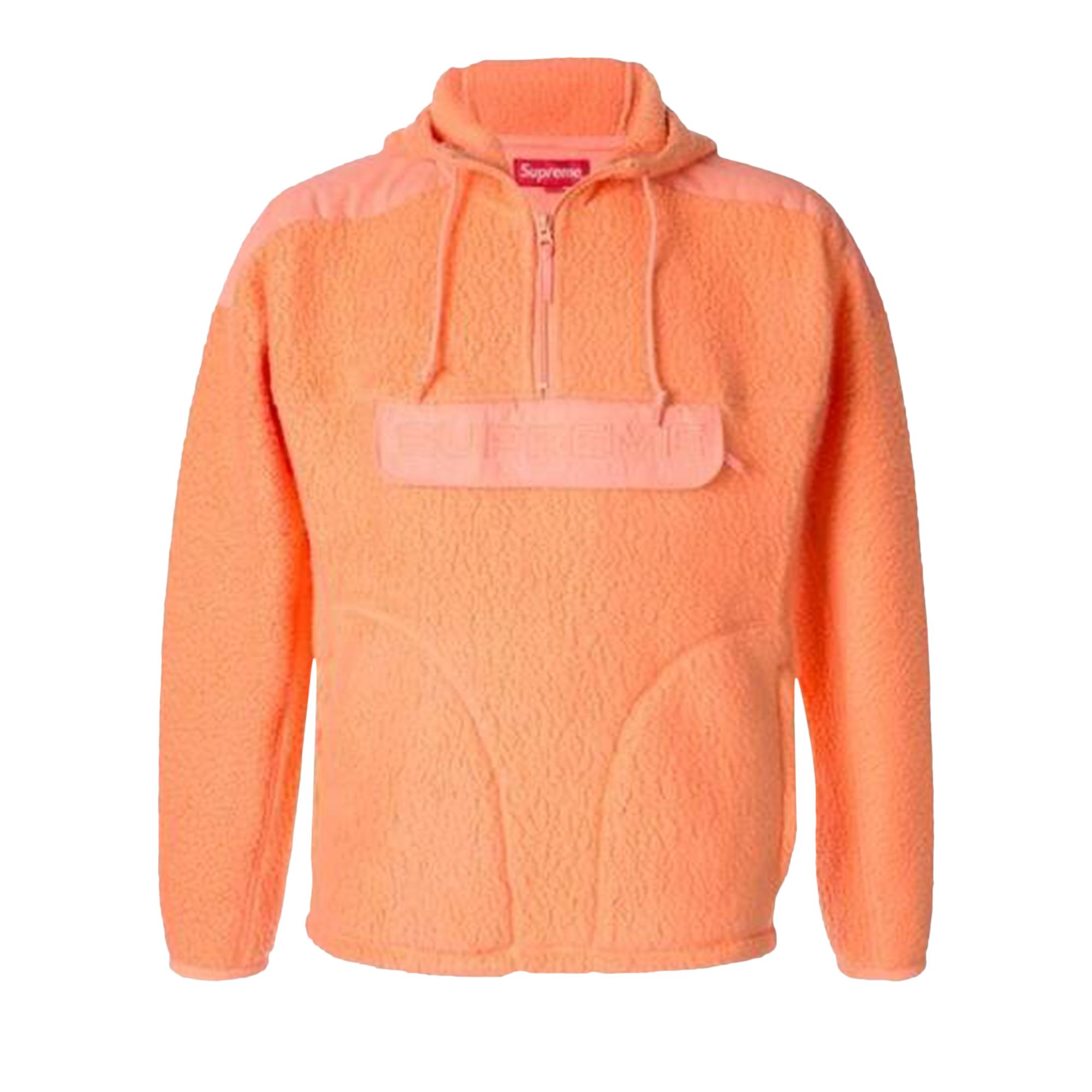 Click to view more detailed imagery on our partner's website Pre-owned Supreme Polartec Hooded Half Zip Pullover 'peach' | Orange | Men's Size L