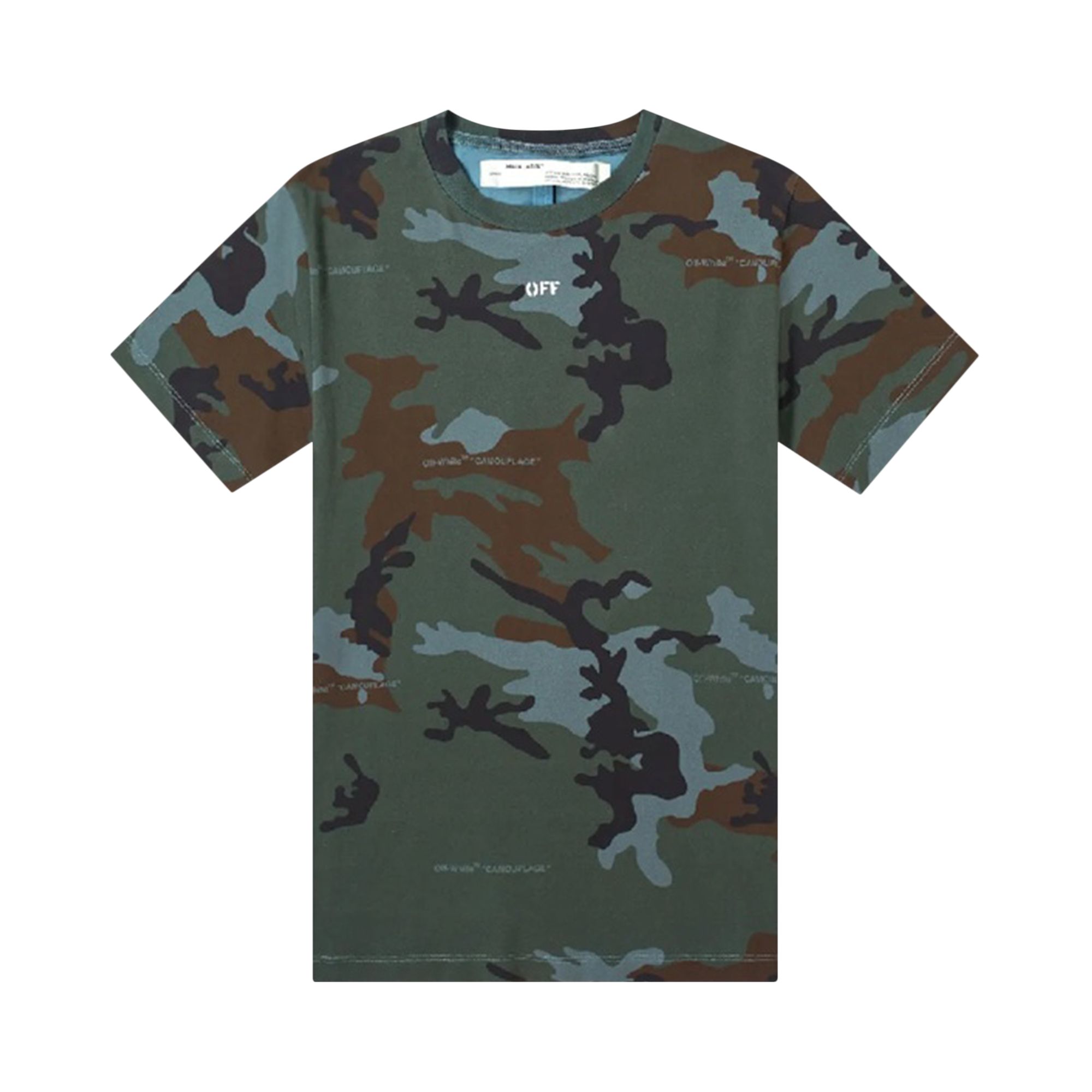 Pre-owned Off-white Incompiuto Camo Tee 'green' | Men's Size L