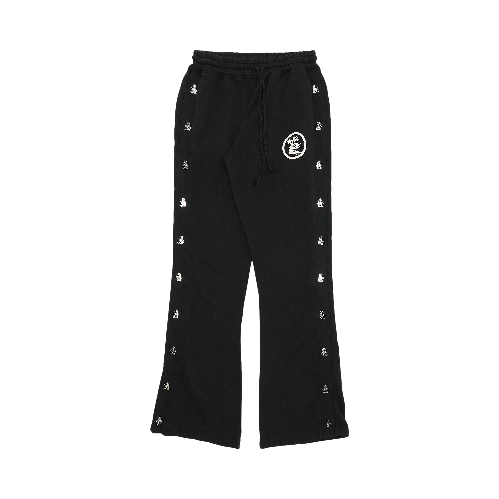Pre-owned Hellstar Mirror Face Snap Sweatpants 'black' | Men's Size Xs