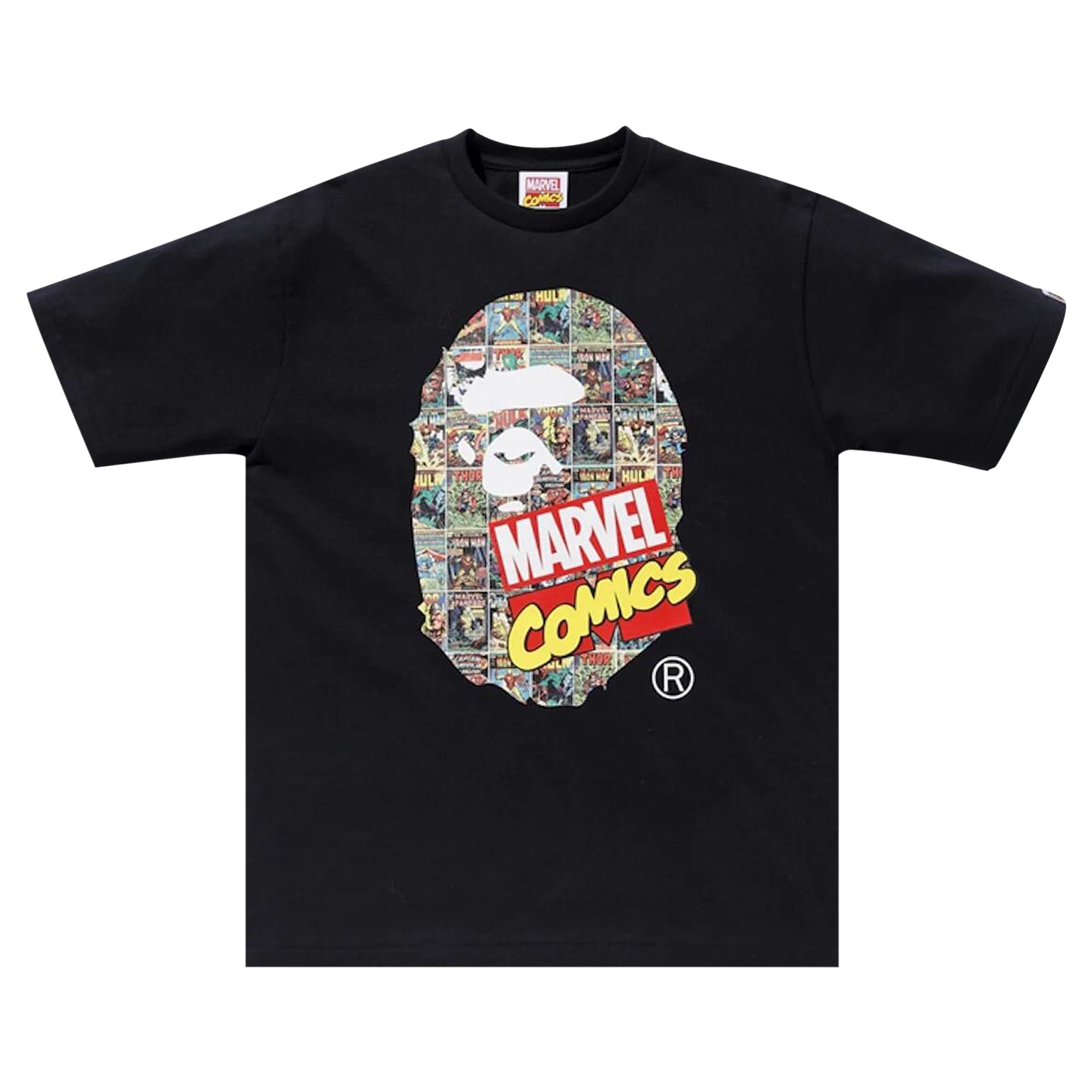 Pre-owned Bape X Marvel Comics Ape Head Tee 'black' | Men's Size L