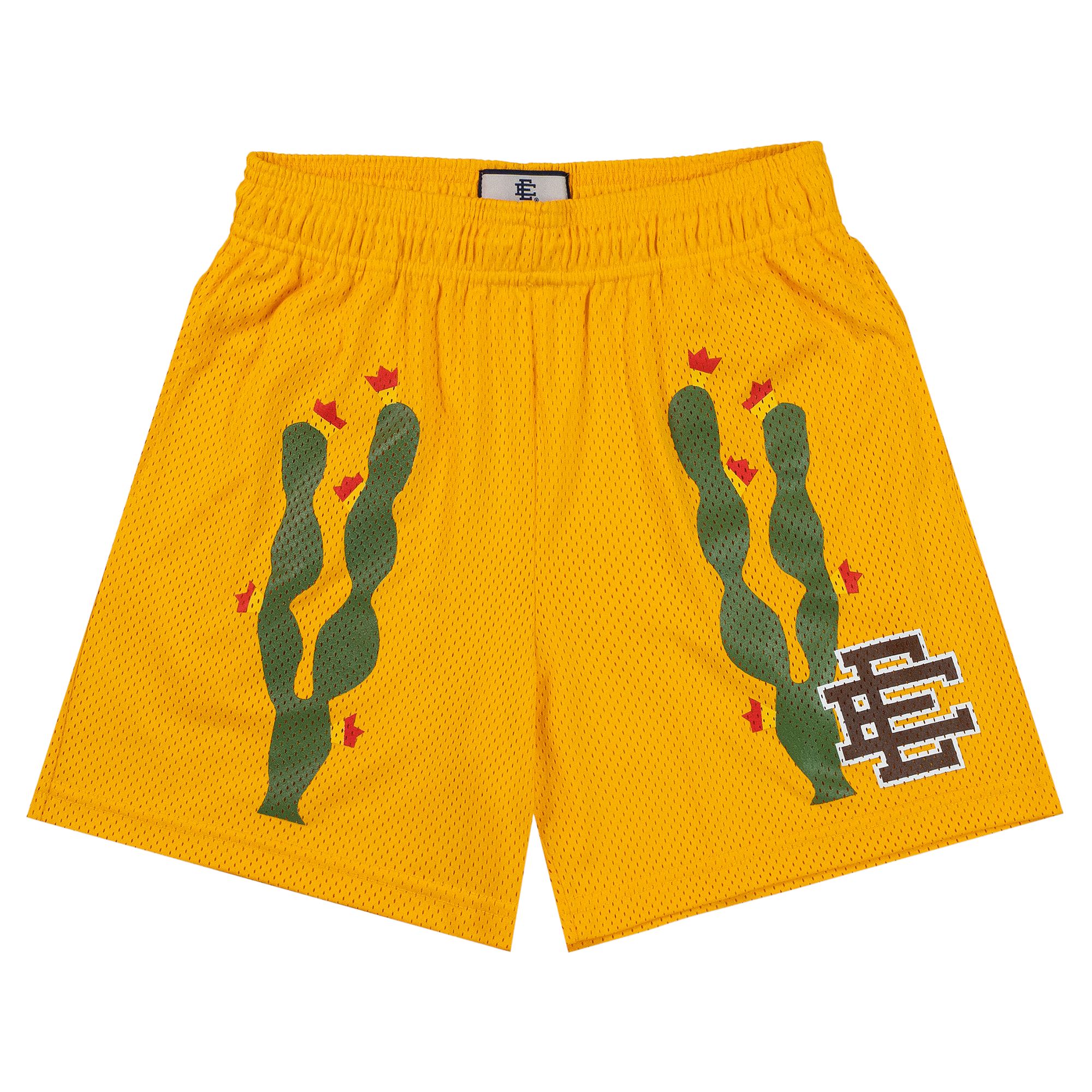 Pre-owned Eric Emanuel Ee Basic Shorts 'cactus Gold/brown' | Yellow | Men's Size Xl