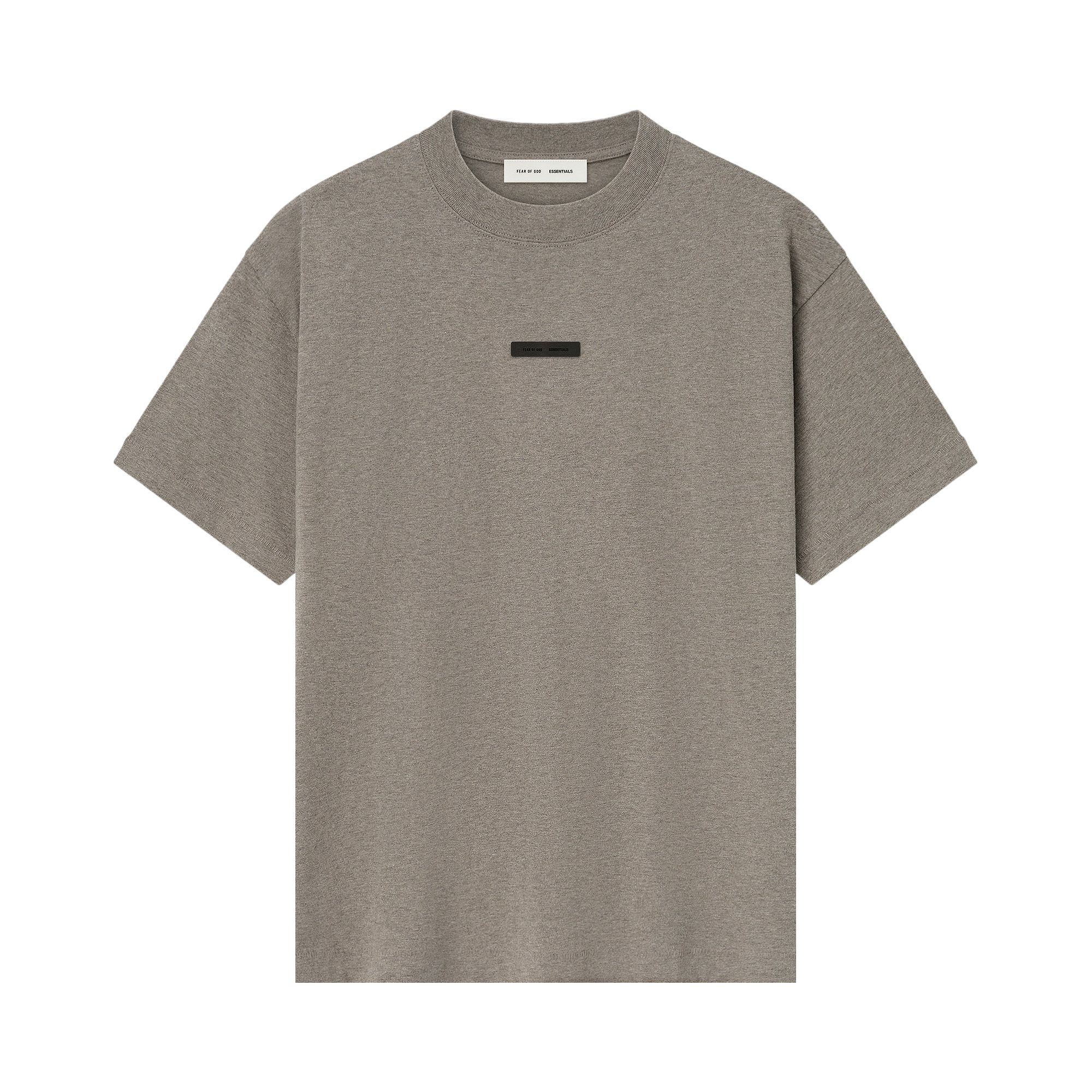 Pre-owned Essentials Fear Of God Lightweight Essential Tee 'homestead Heather' | Grey | Men's Size L In Gray