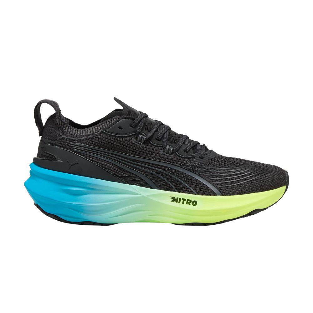 Puma ForeverRun Nitro 2 'Black Fizzy Light Speed Blue' | Men's Size 10.5 - 310109-15