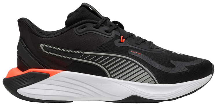 Puma PWR Hybrid Black White Glowing Red