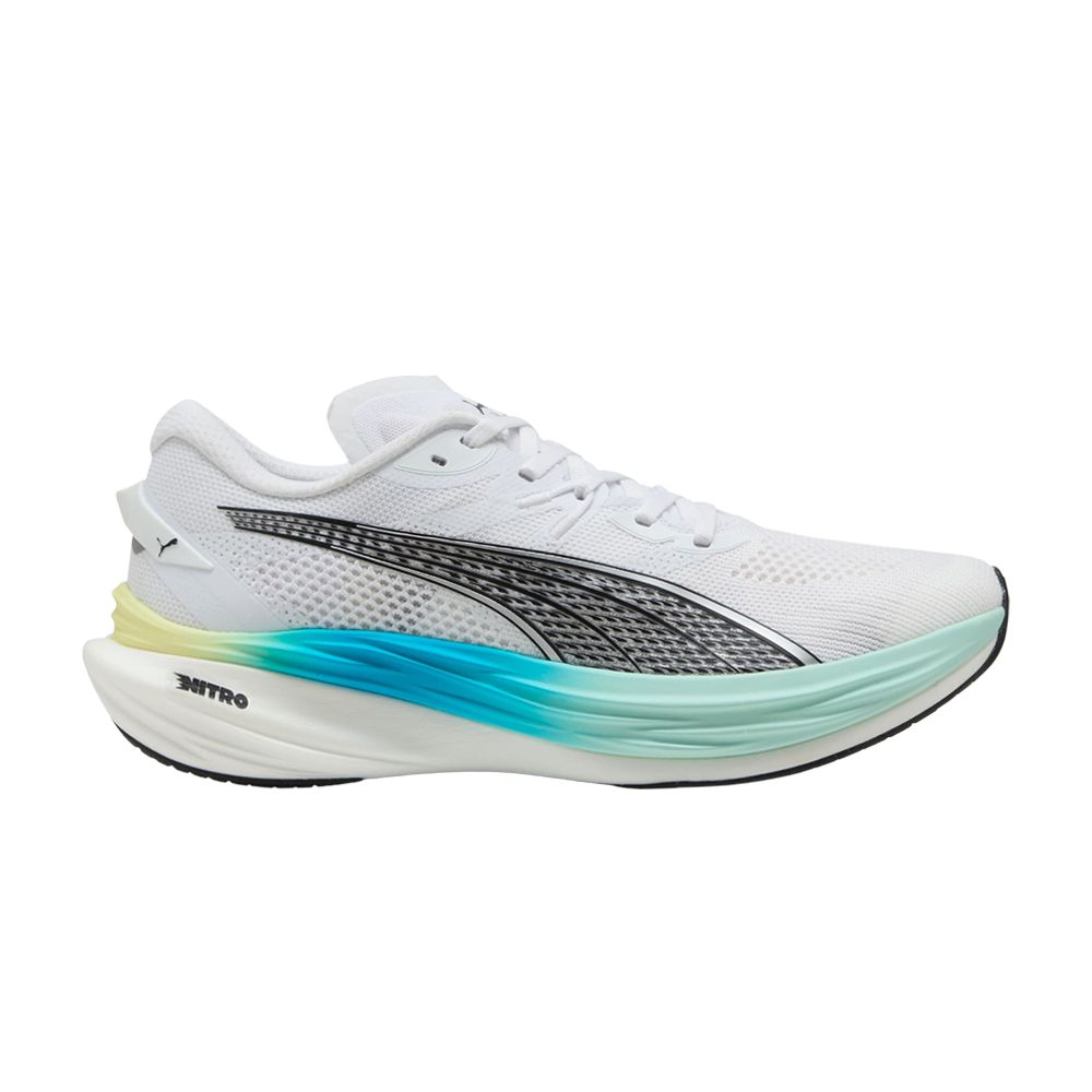 Puma Deviate Nitro 3 Wide 'White Speed Blue' | Men's Size 8 - 378449-07