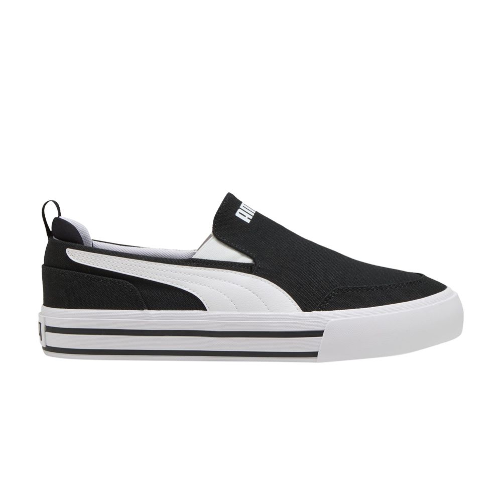 Puma Court Classic Vulc Slip On 'Black White' | Men's Size 4 - 400216-02