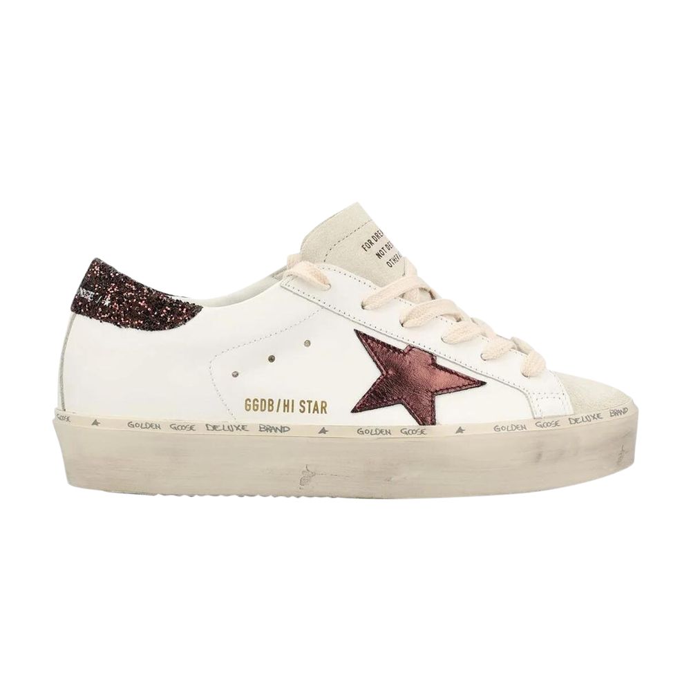 Pre-owned Golden Goose Wmns Hi Star 'glitter Heel -white Purple' | Women's Size 37