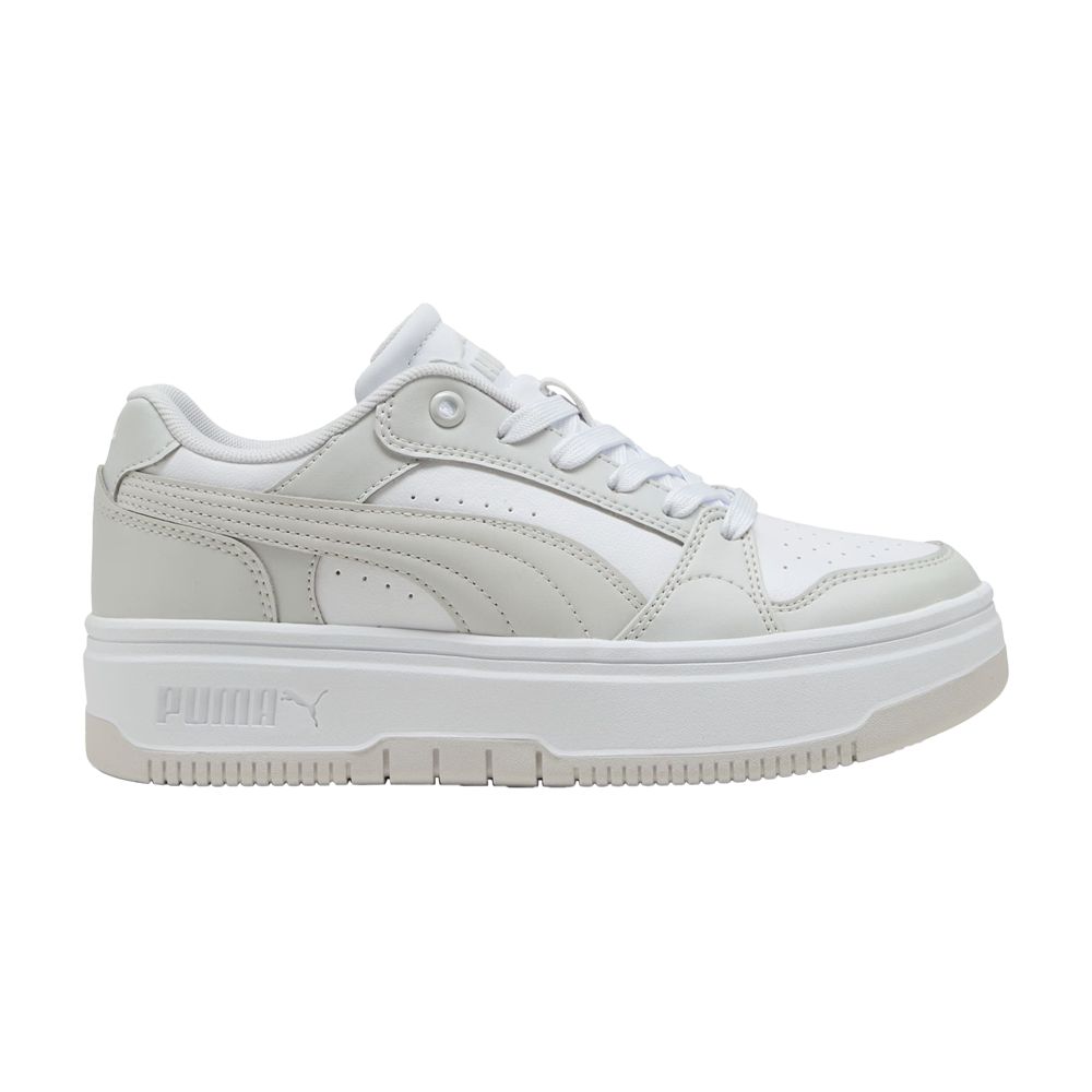 Pre-owned Puma Wmns Rebound Femme Low 'white Feather Grey' | Women's Size 5.5 In Gray