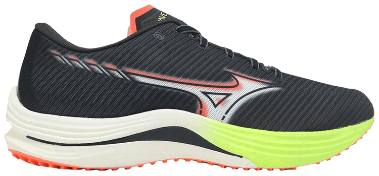 Mizuno Wave Rebellion Black White Neo Lime