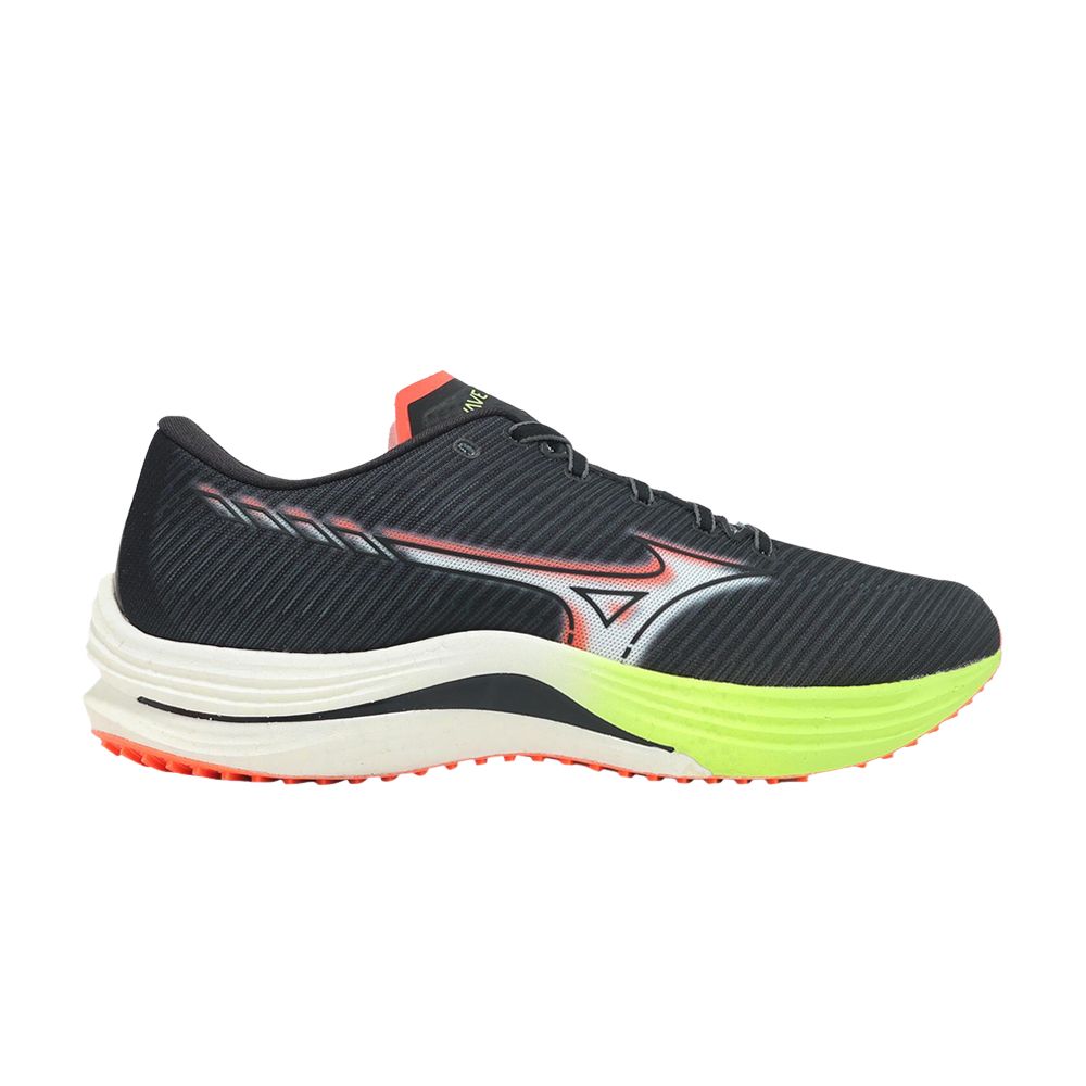 Pre-owned Mizuno Wave Rebellion 'black White Neo Lime' | Men's Size 5