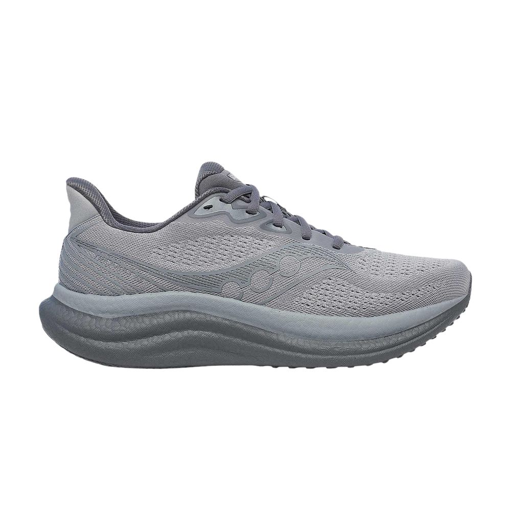 Pre-owned Saucony Triumph 23 Wide 'fossil Shadow' | Grey | Men's Size 7.5 In Gray