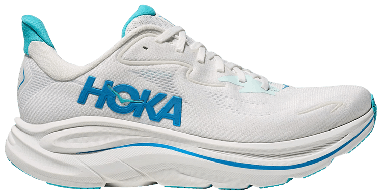 HOKA Clifton 10 White Skyward Blue
