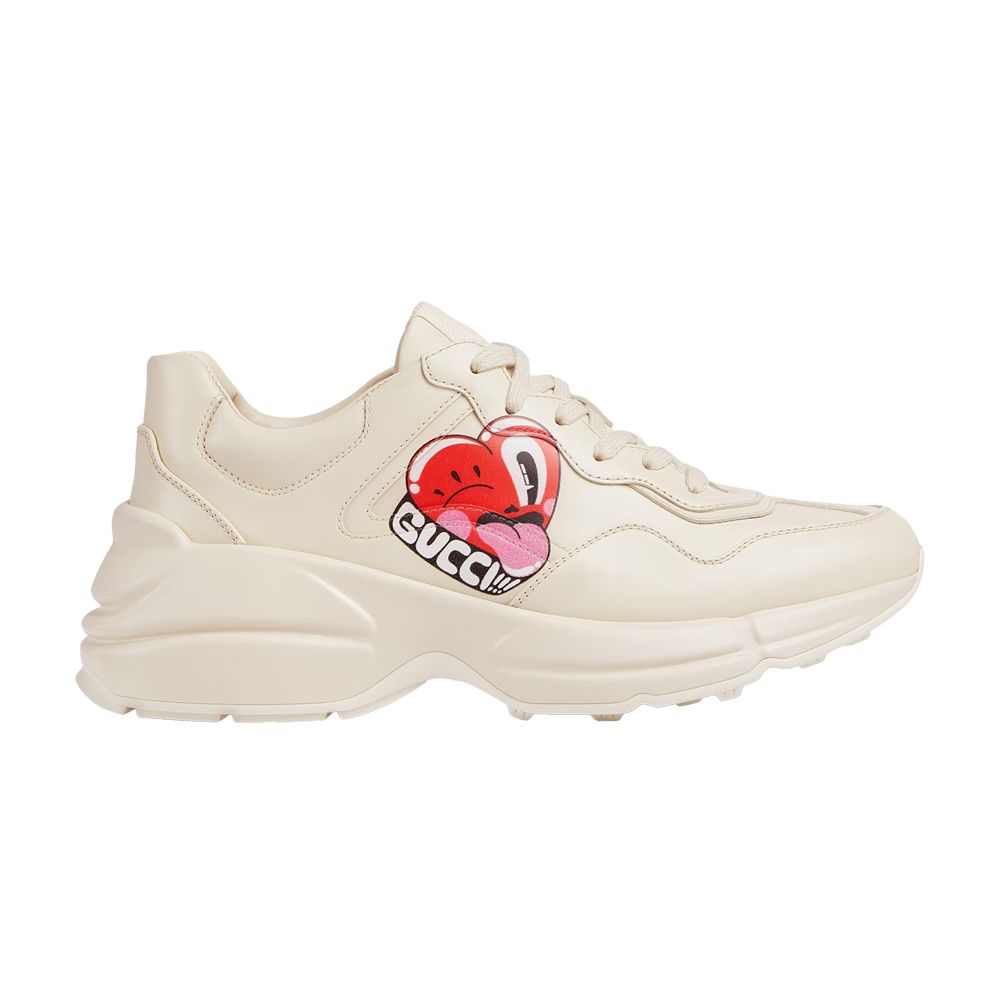Hattie Stewart x Gucci Wmns Rhyton 'Serigraphy Heart' | Cream | Women's Size 4.5 - 784662-DRW00-9522