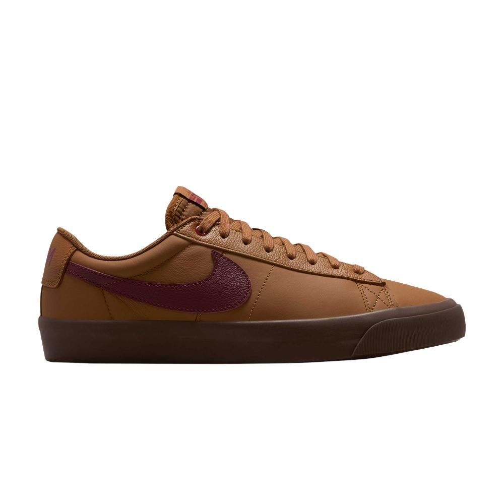 Nike Zoom Blazer Low Pro GT SB 'Light British Tan Dark Team Red' | Brown | Men's Size 9 - DV1226-200