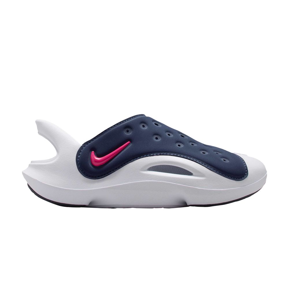 Nike Aqua Swoosh Sandal PS 'Midnight Navy Rush Pink' | Blue | Kid's Size 8 - FN0876-401