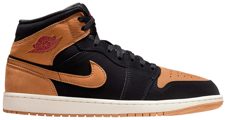 Air Jordan 1 Mid Black Flax