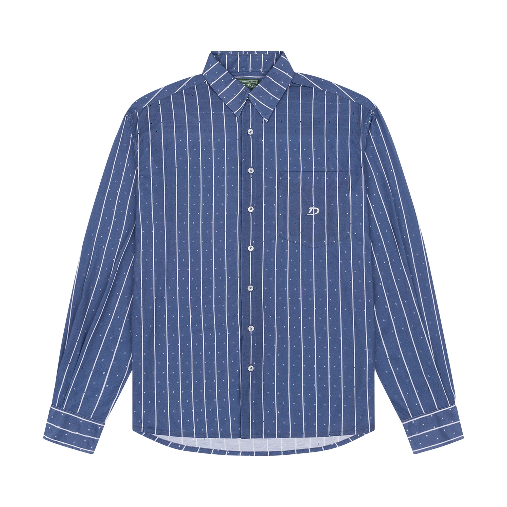 Pre-owned Denim Tears Coach Oxford Mesh Button Up 'blue' | Men's Size S