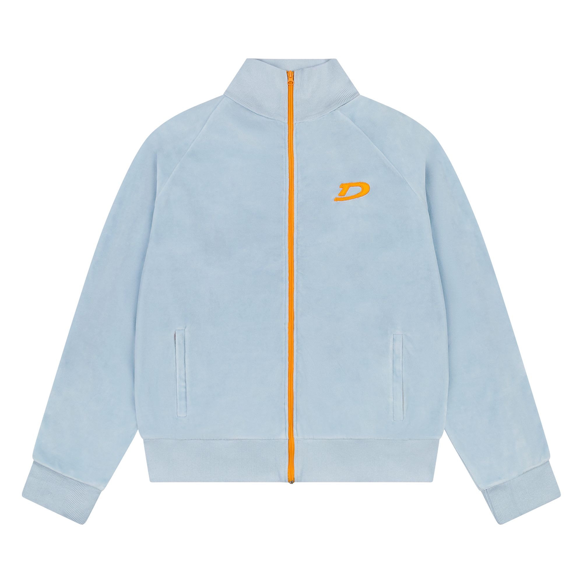 Pre-owned Denim Tears Velour Warmup Jacket 'light Blue' | Men's Size Xl